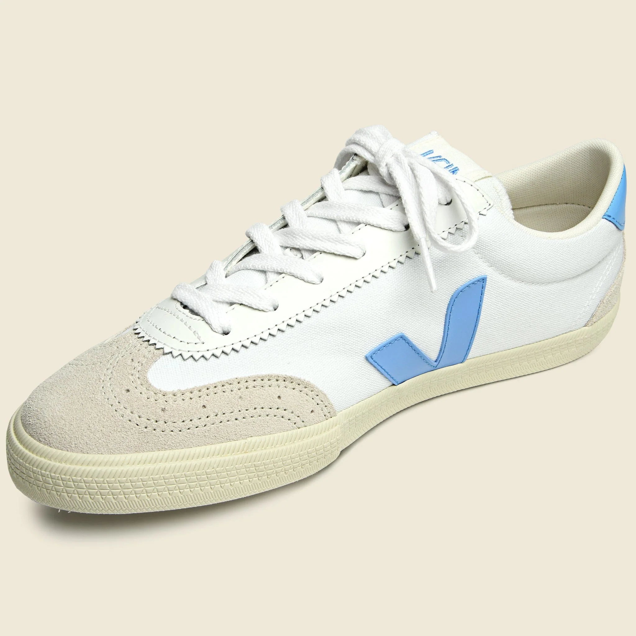 Volley Canvas Sneaker - White Aqua - Image 4