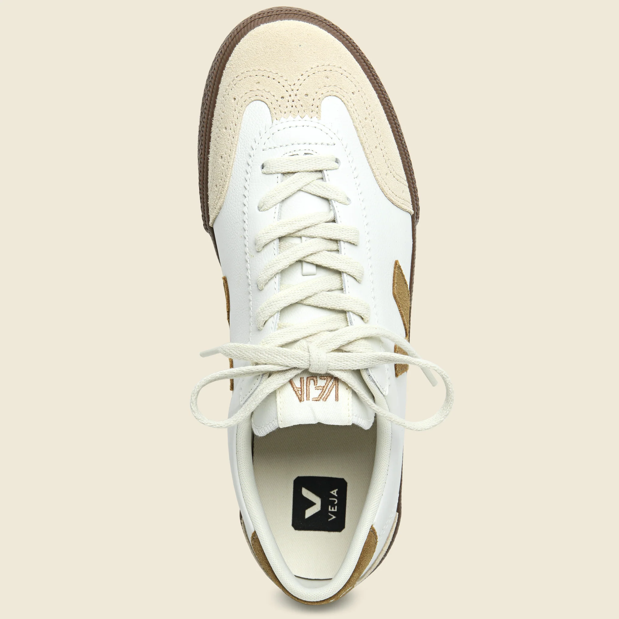 Volley O.T. Leather Sneaker - White Tent Bark - Image 2