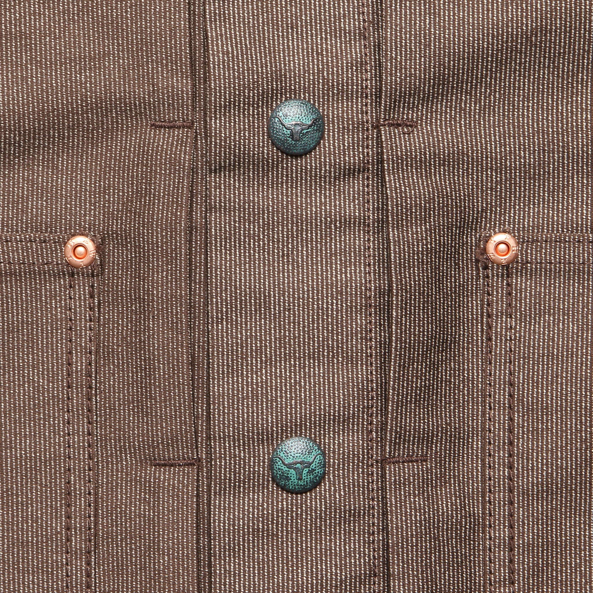 Wabash Stripe Moleskin Ranch Jacket - Espresso Brown - Image 2