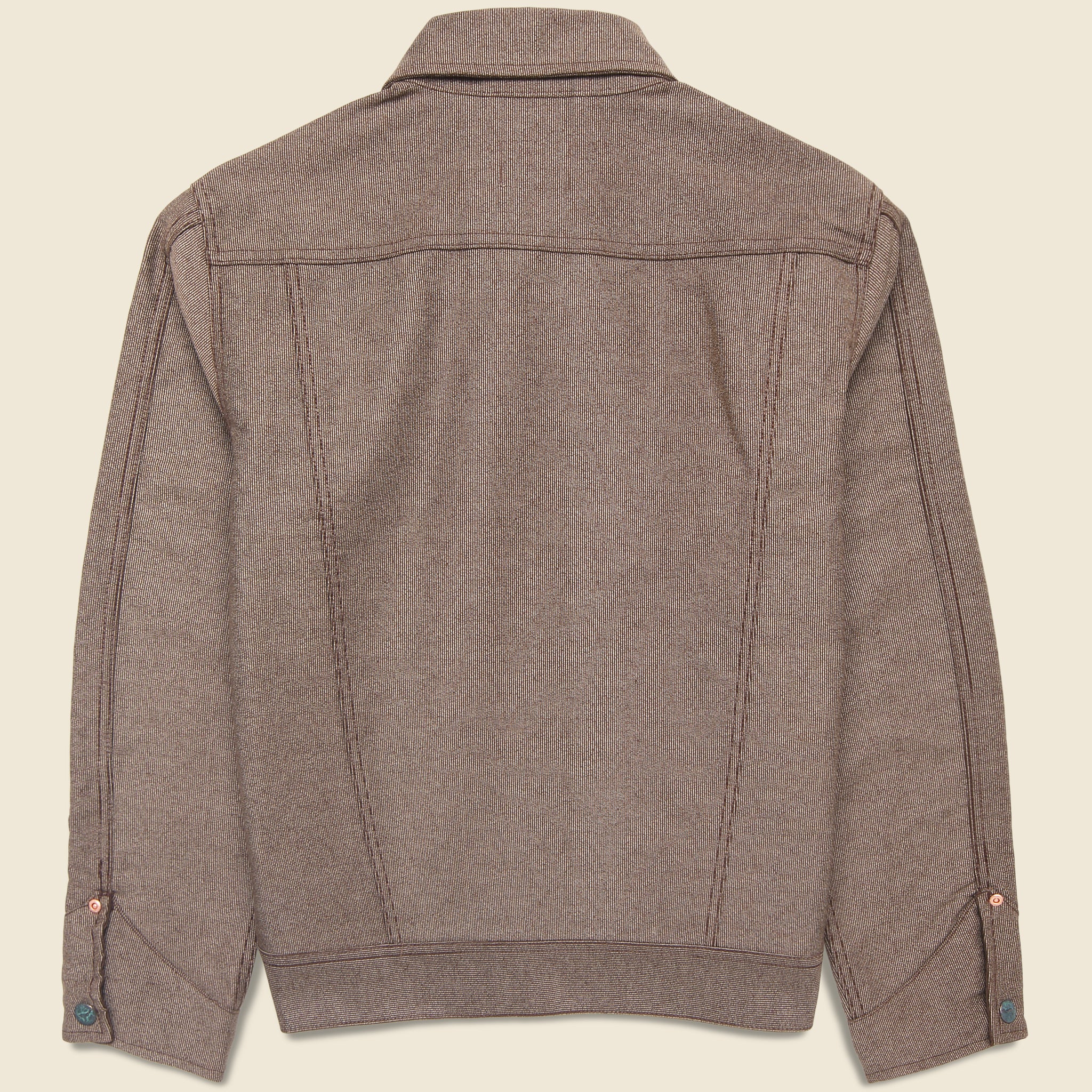 Wabash Stripe Moleskin Ranch Jacket - Espresso Brown - Image 3