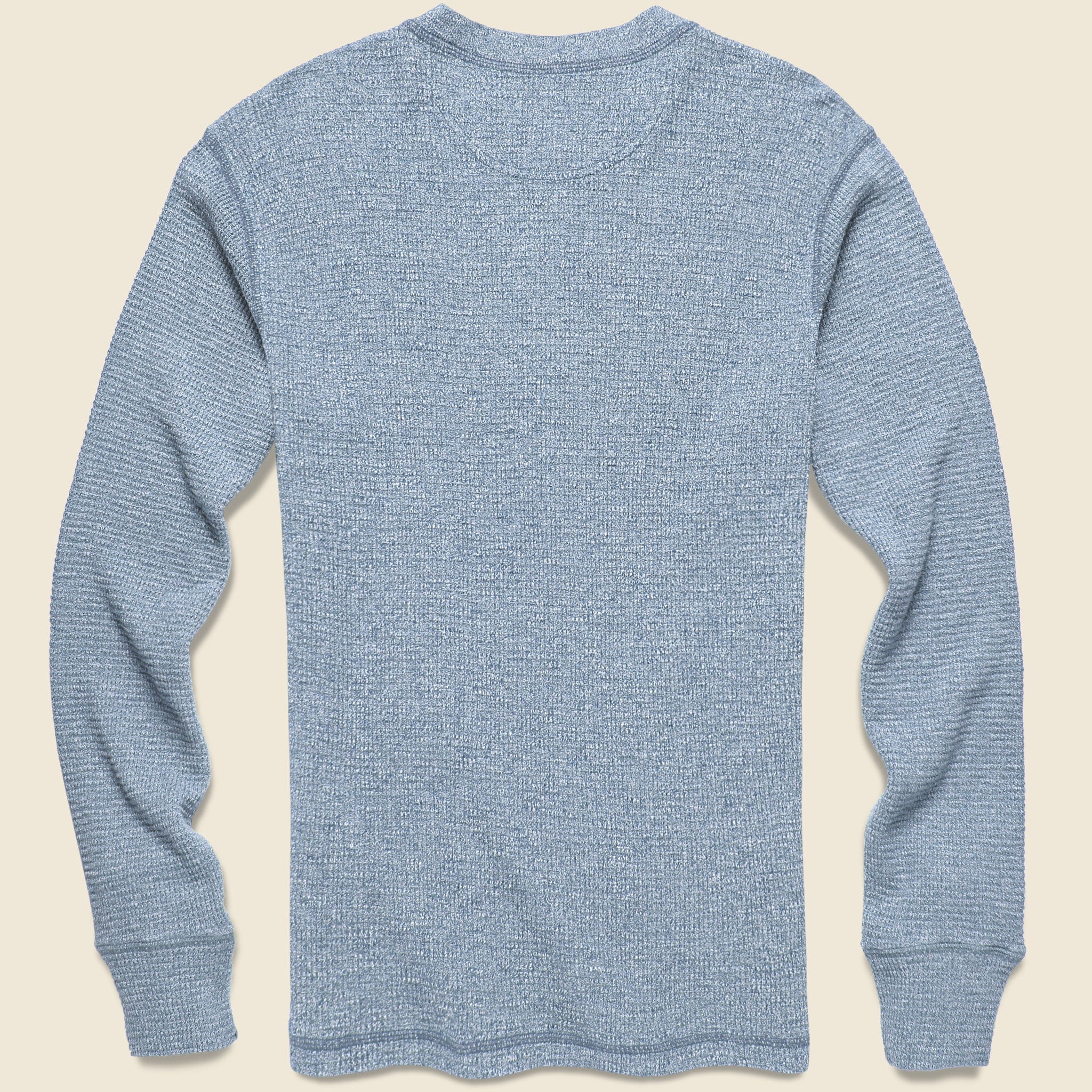 Waffle Henley - Blue Heather - Image 2