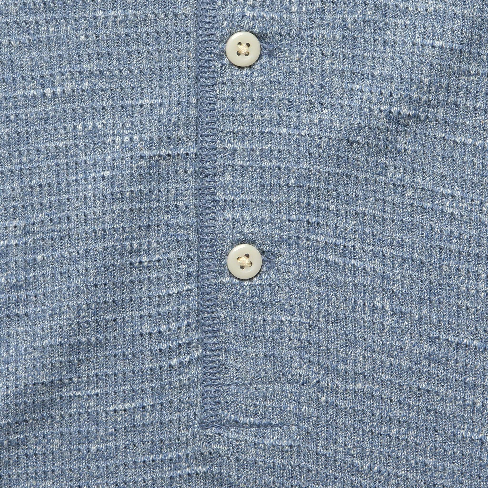 Waffle Henley - Blue Heather - Image 3