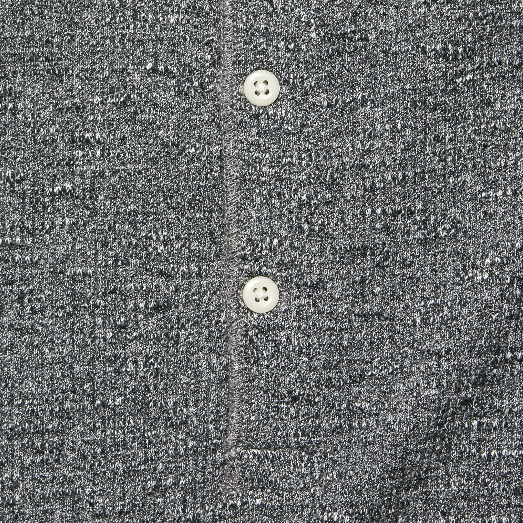 Waffle-Knit Henley - Gravel Siro - Image 3