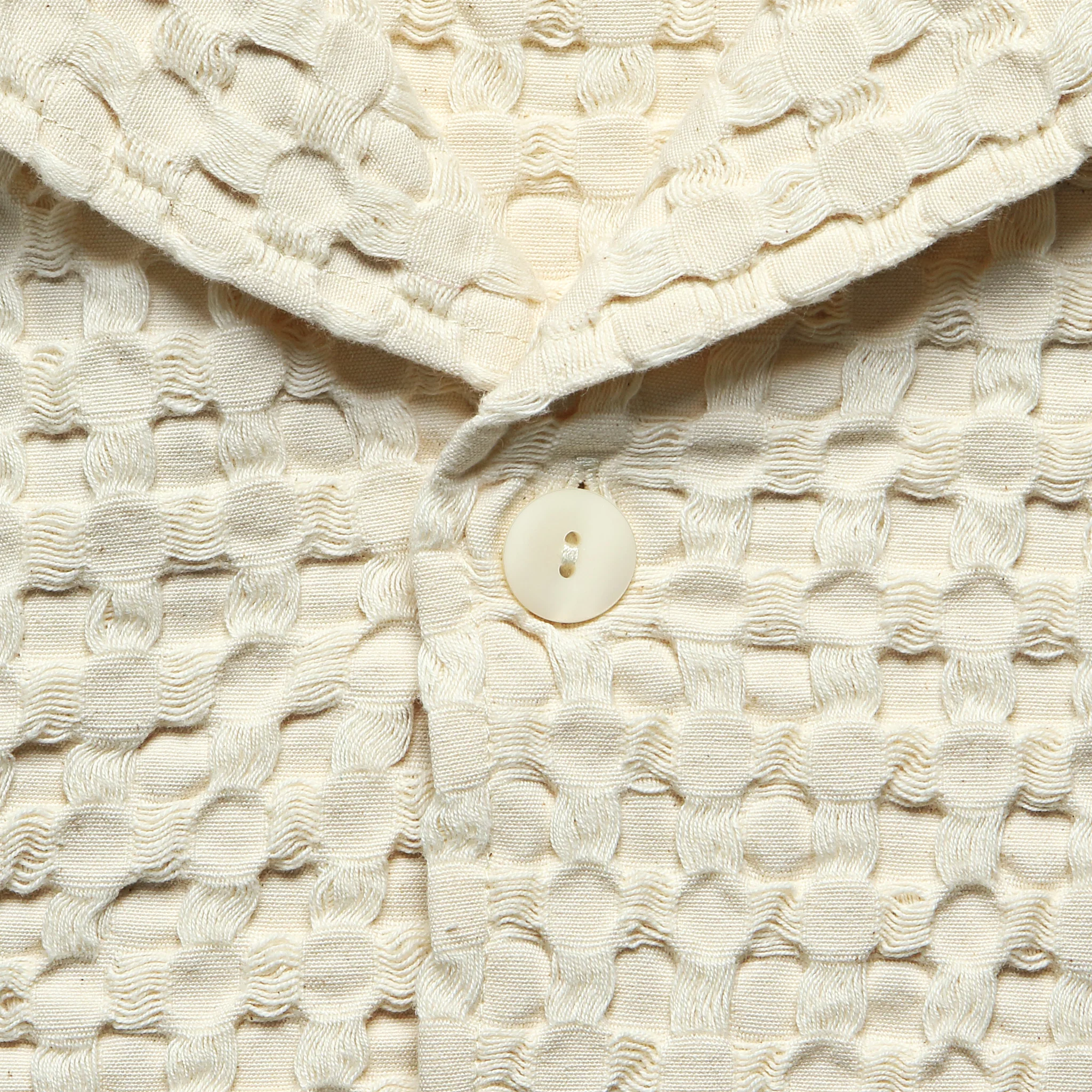 Waffle Terry Shirt - Ecru - Image 3
