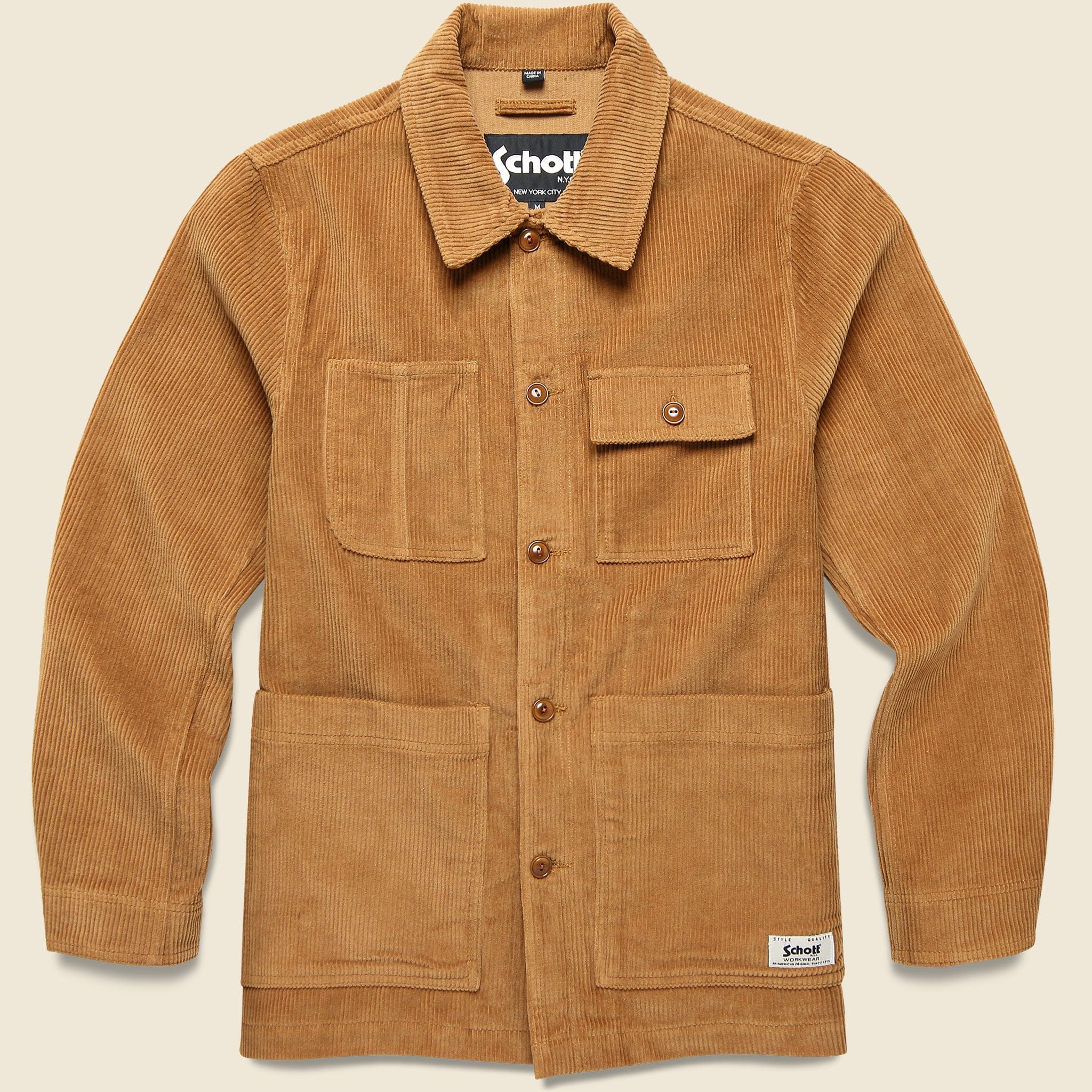 Wale Corduroy Chore Jacket - Tobacco