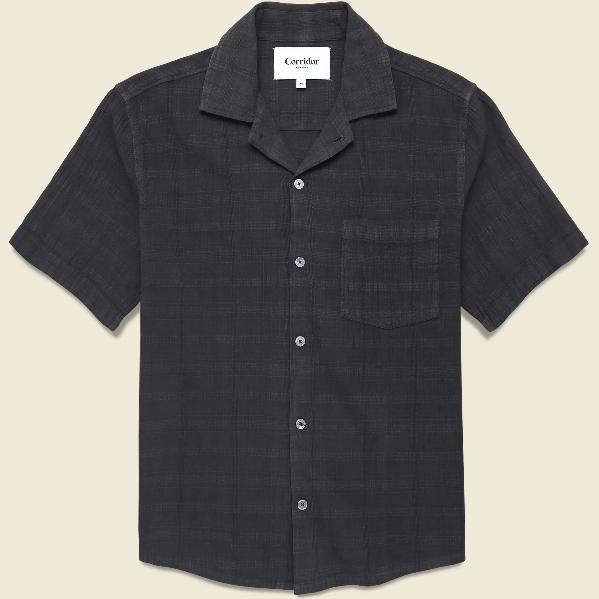 Washed Dobby Shirt - Black