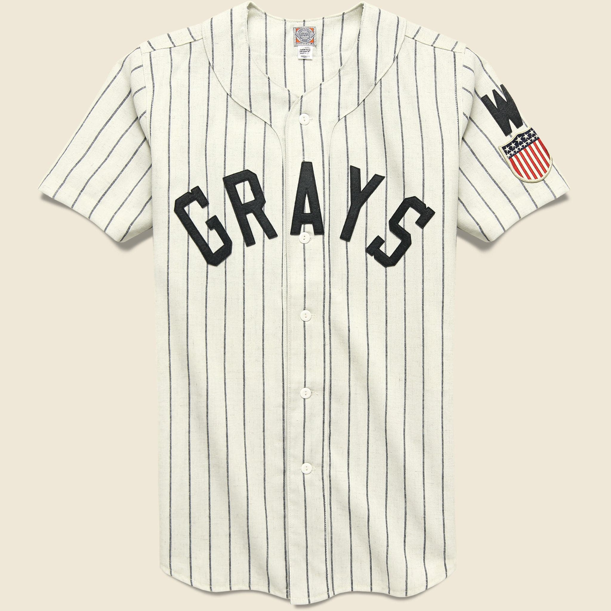 Washington Homestead Grays 1944 Home Jersey - White Pinstripe