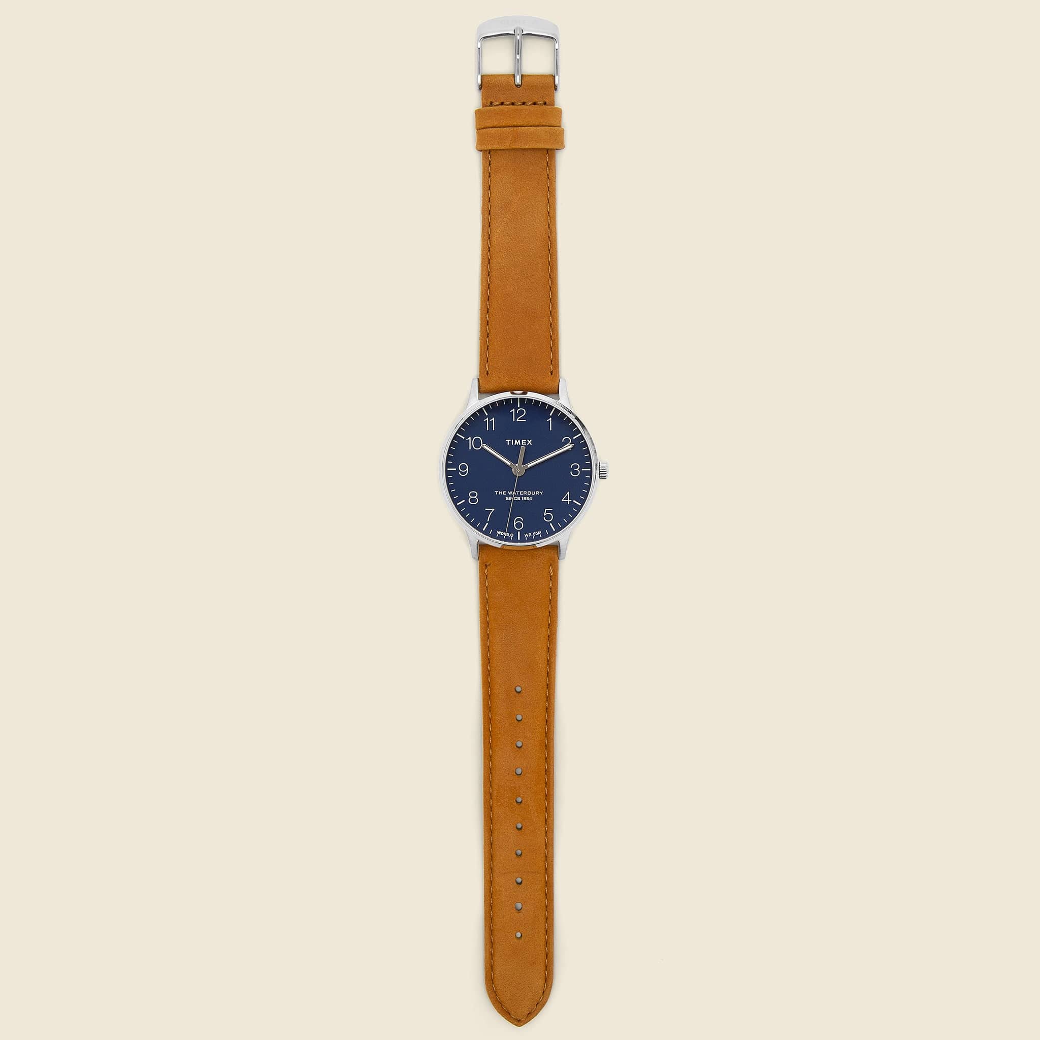 Waterbury Classic Watch 40mm - Navy/Tan Leather - Image 2