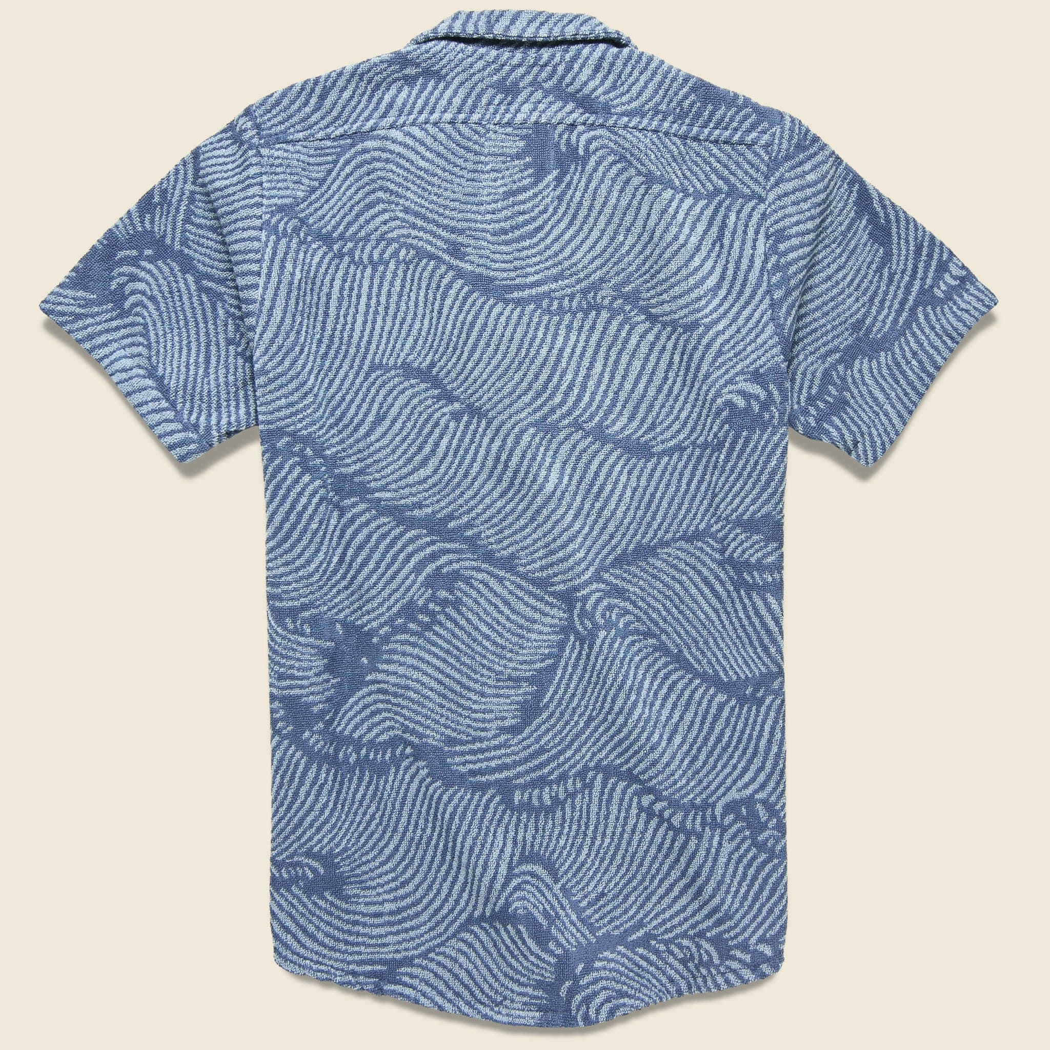 Wavy Terry Shirt - Blue - Image 2