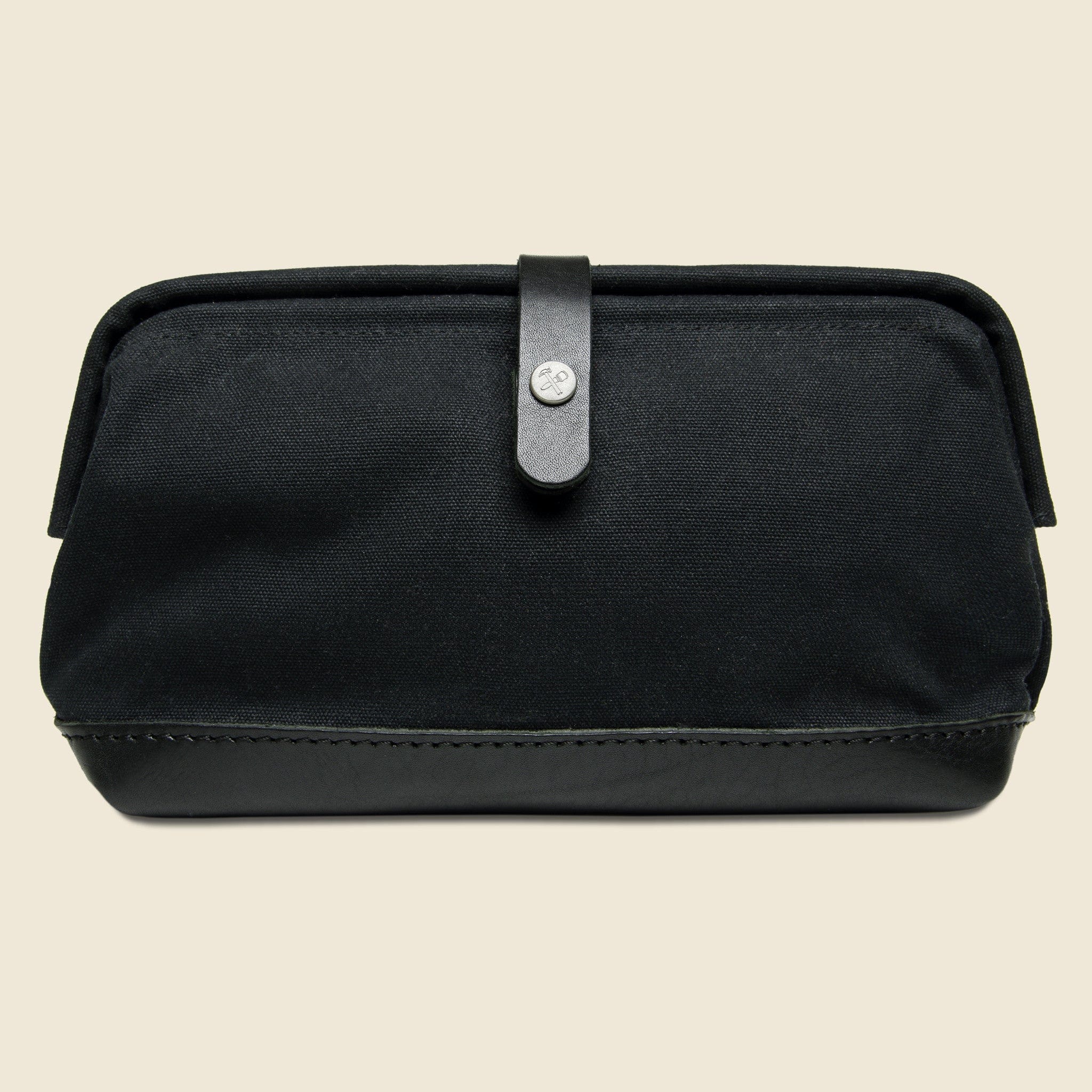 Waxed Toiletry Bag - Black