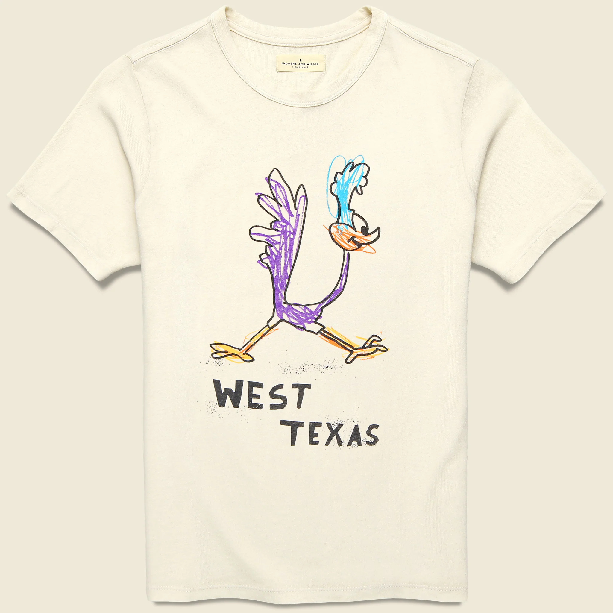 West Texas Roadrunner Tee - Vintage White