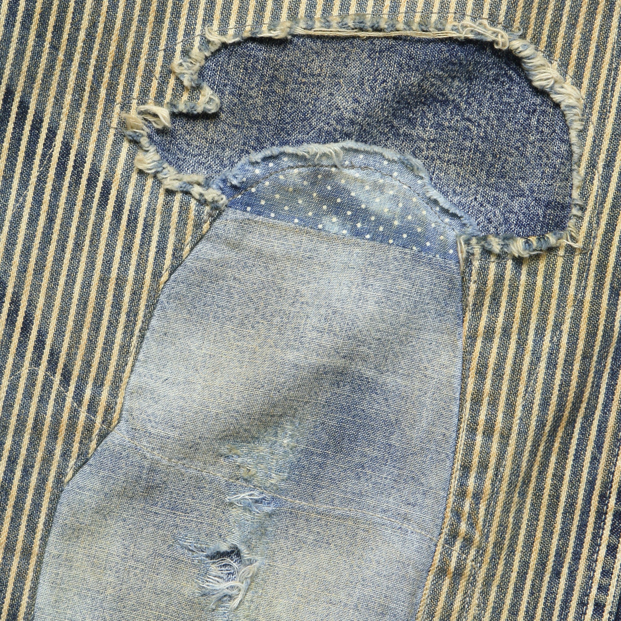 Westridge Patchwork Overall - Indigo Ticking Stripe - Image 4