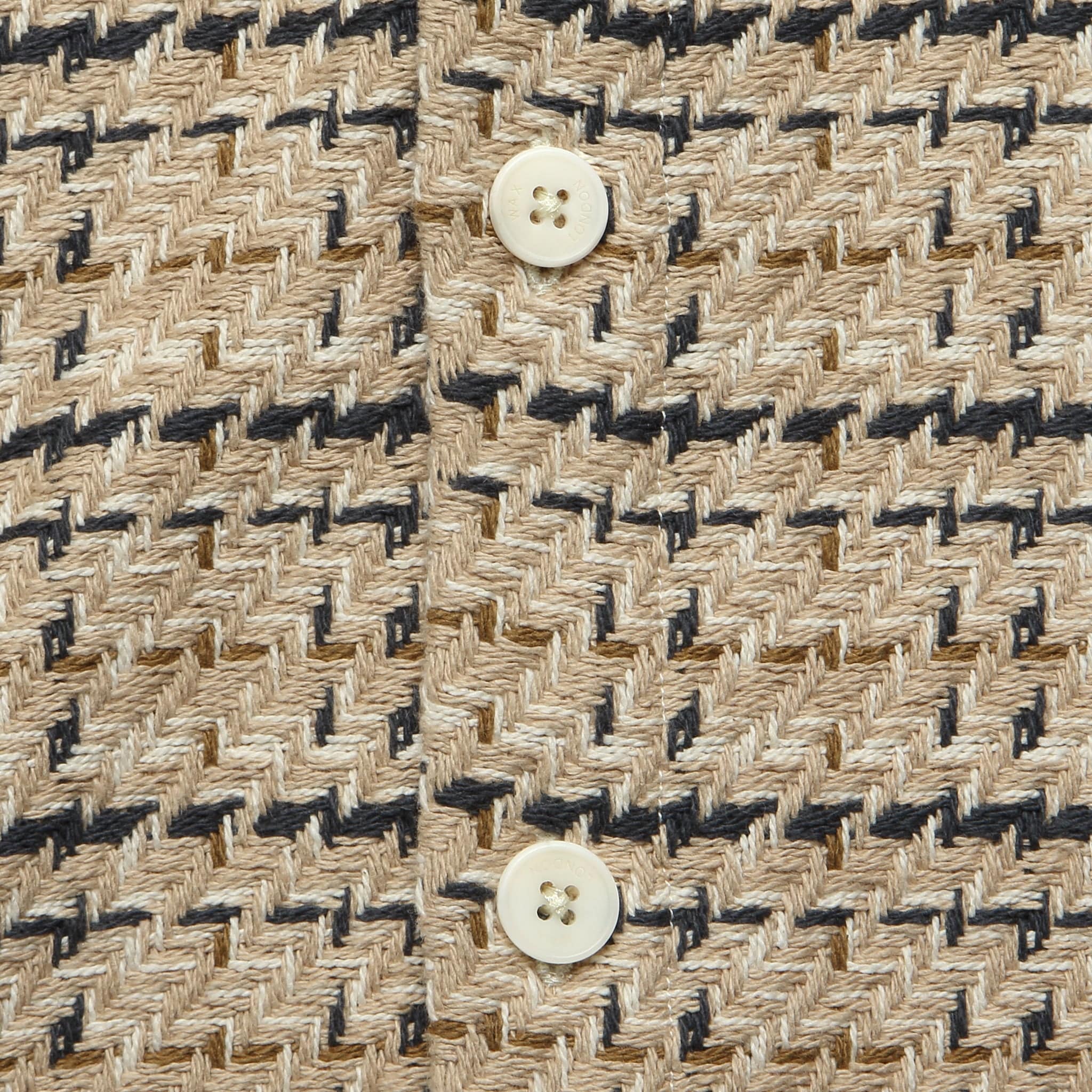 Whiting Overshirt - Eden Check Beige/Ecru - Image 3