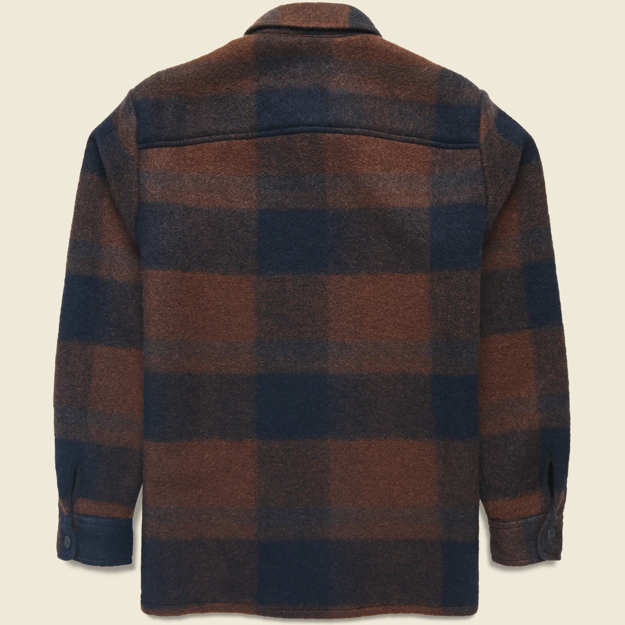 Whiting Overshirt - Mohair Check Brown/Blue - Image 3