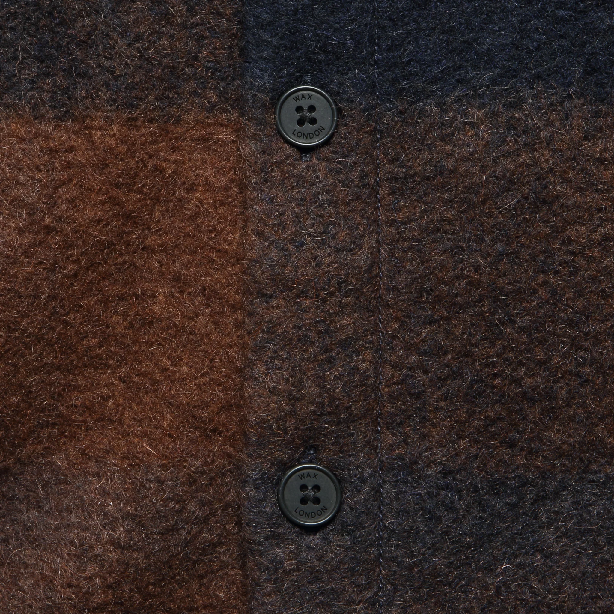Whiting Overshirt - Mohair Check Brown/Blue - Image 4