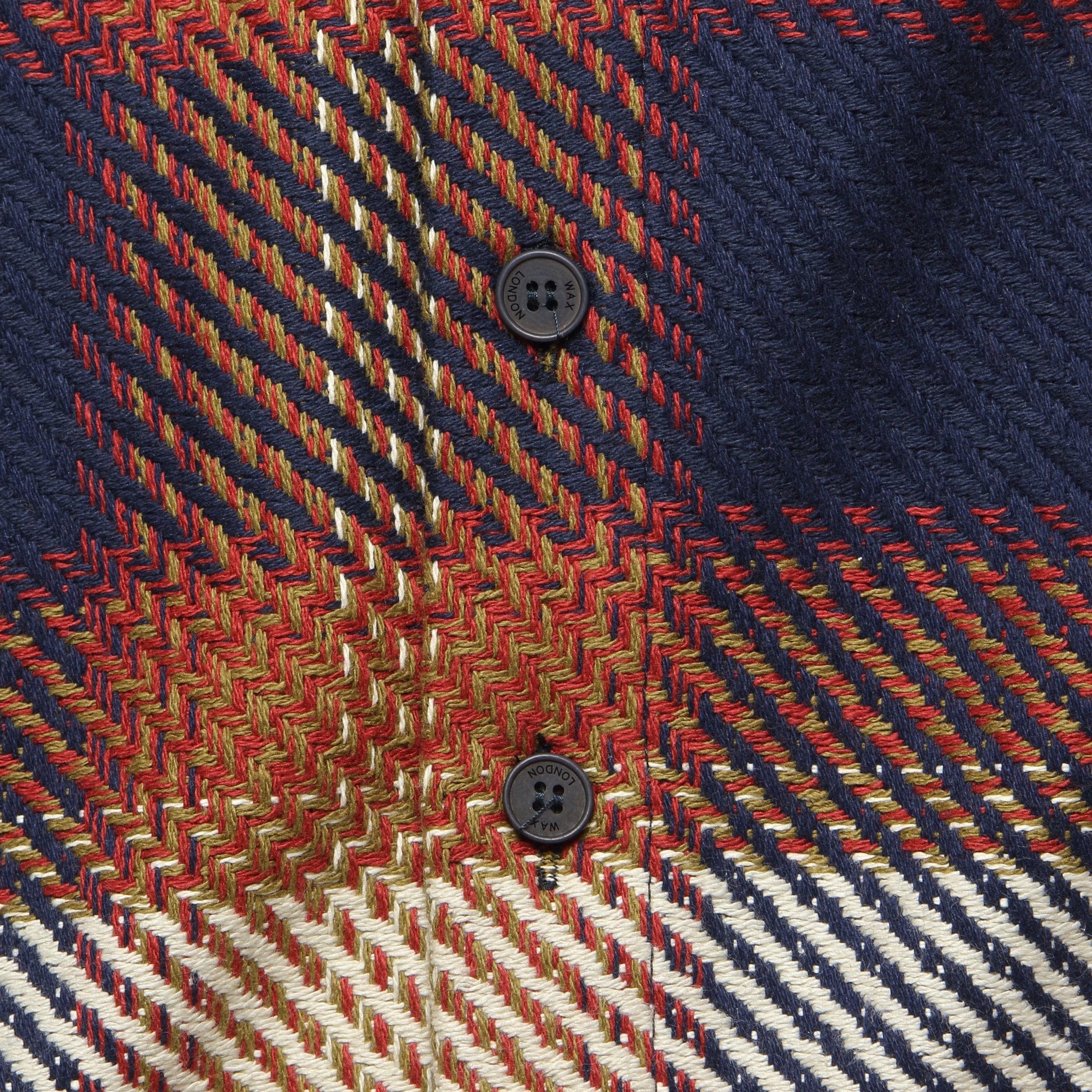 Whiting Overshirt - Navy/Red Ombre Check - Image 3