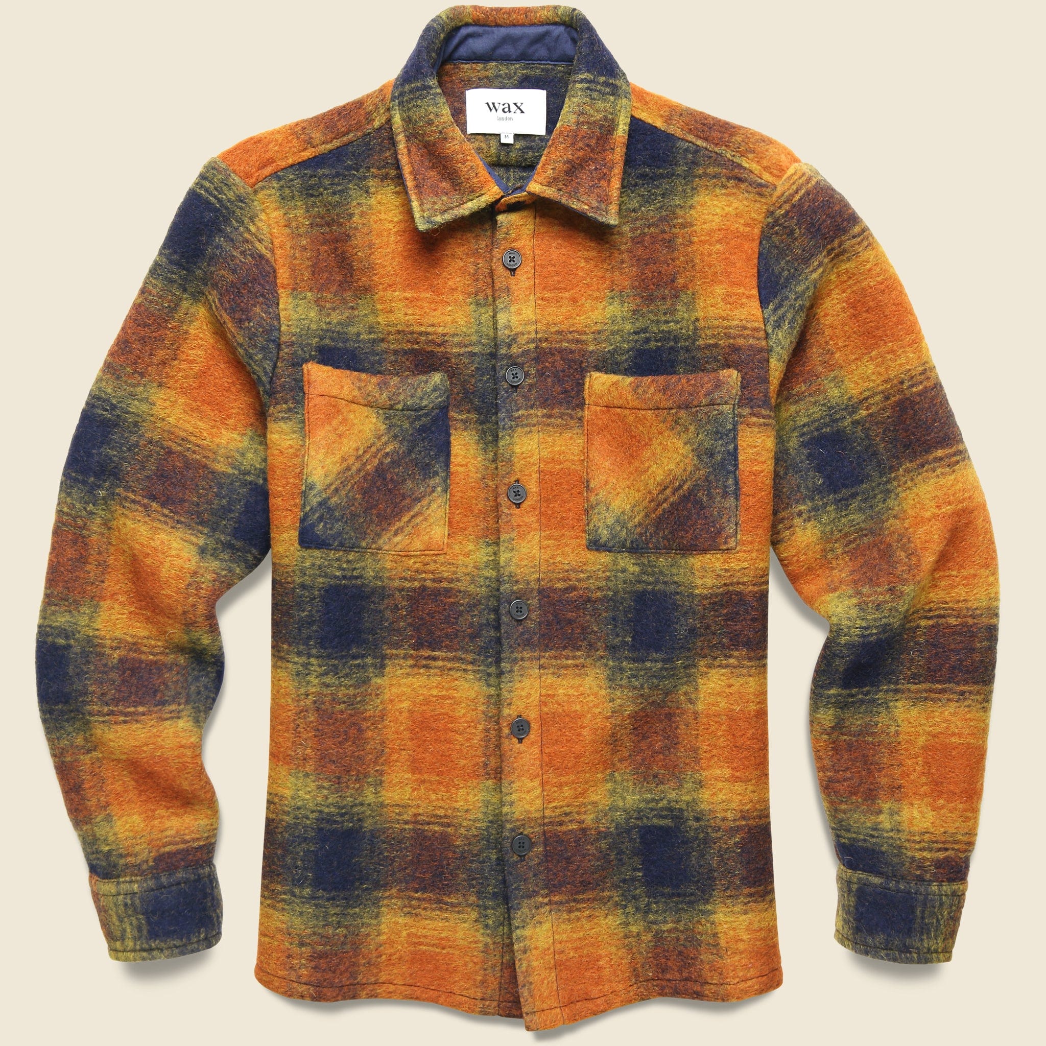Whiting Overshirt - Pine Orange Wool