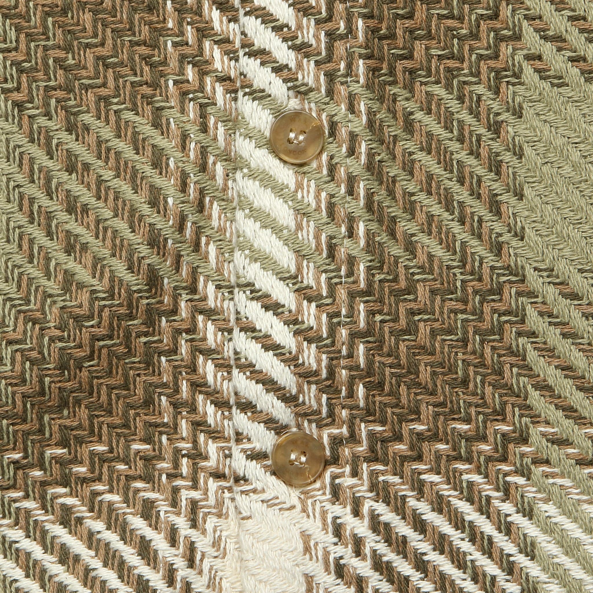 Whiting Overshirt - Sage/Ecru Ombre Check - Image 3