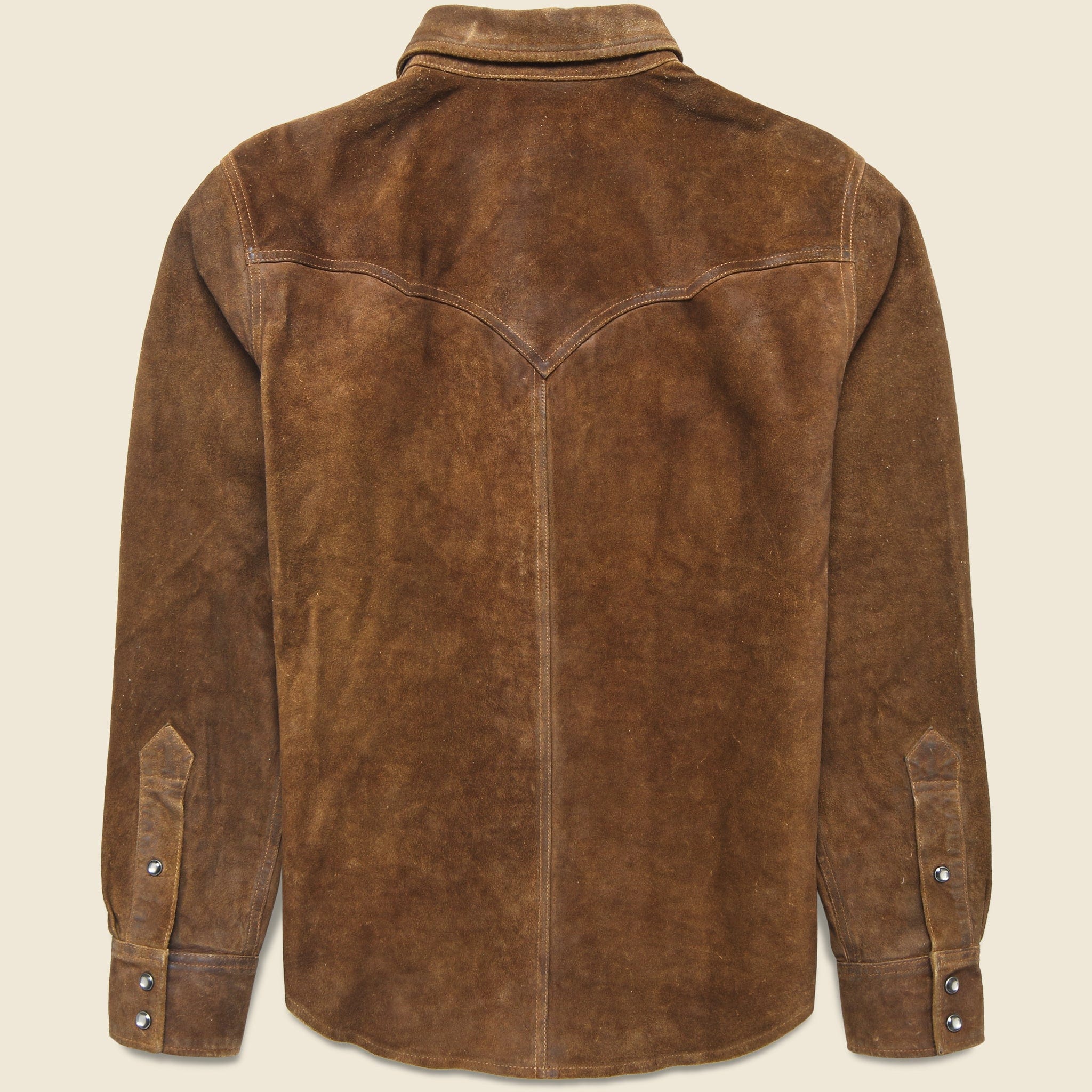 Willett Suede Shirt Jacket - Brown - Image 3