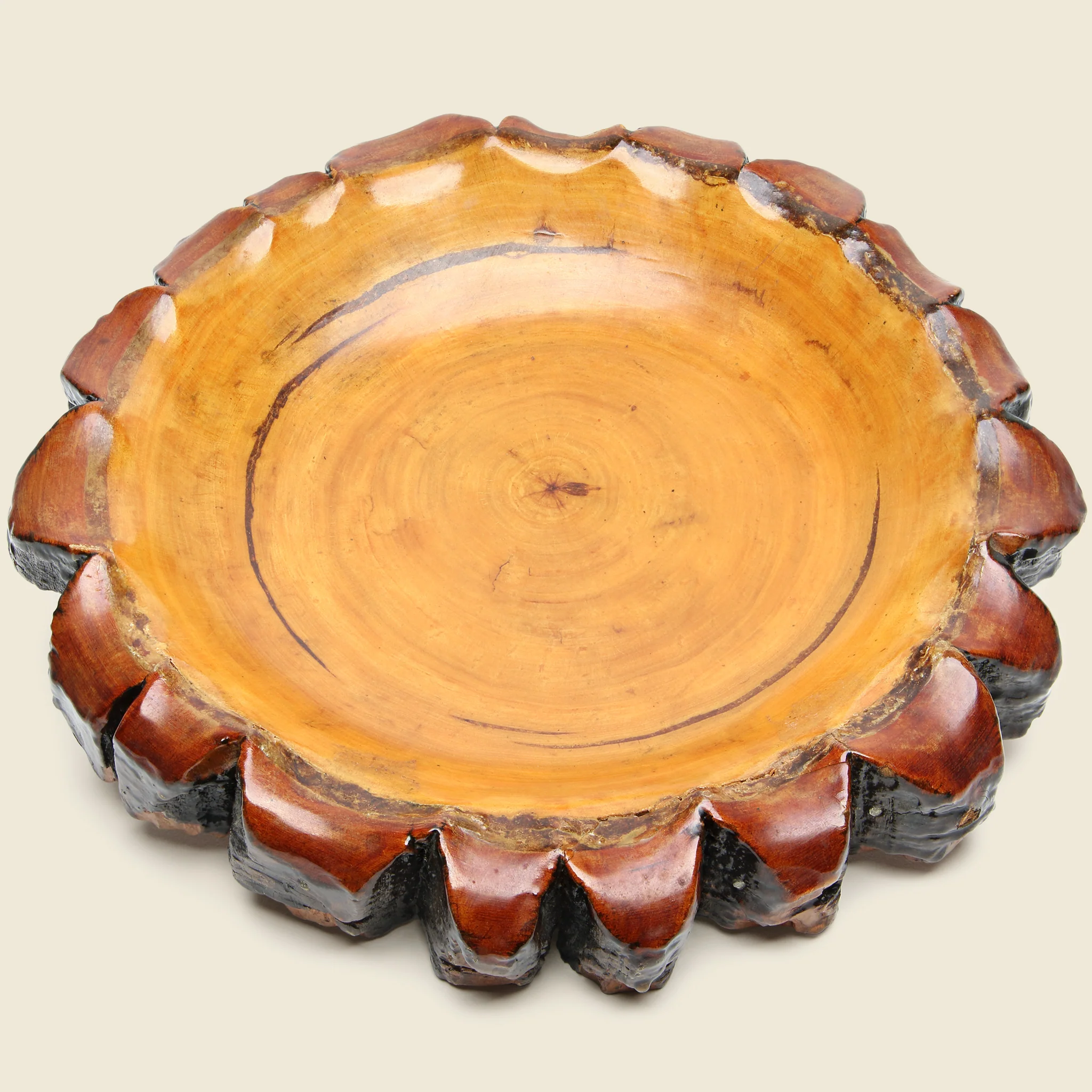 Wooden Bark Bowl