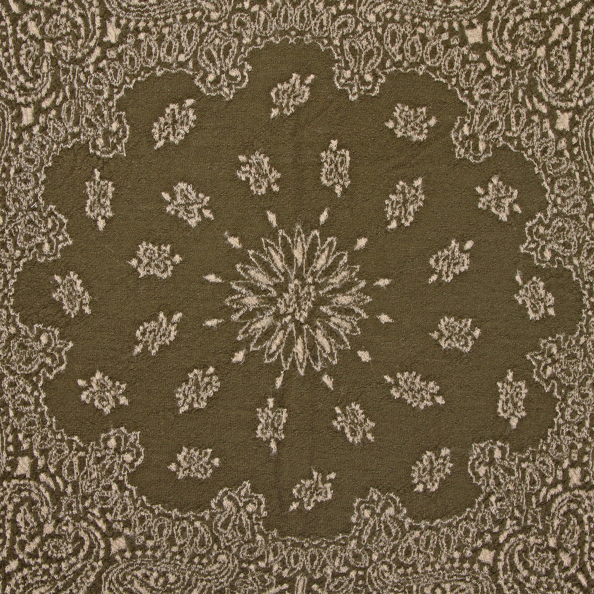 Wool Bandana Scarf - Green - Image 2
