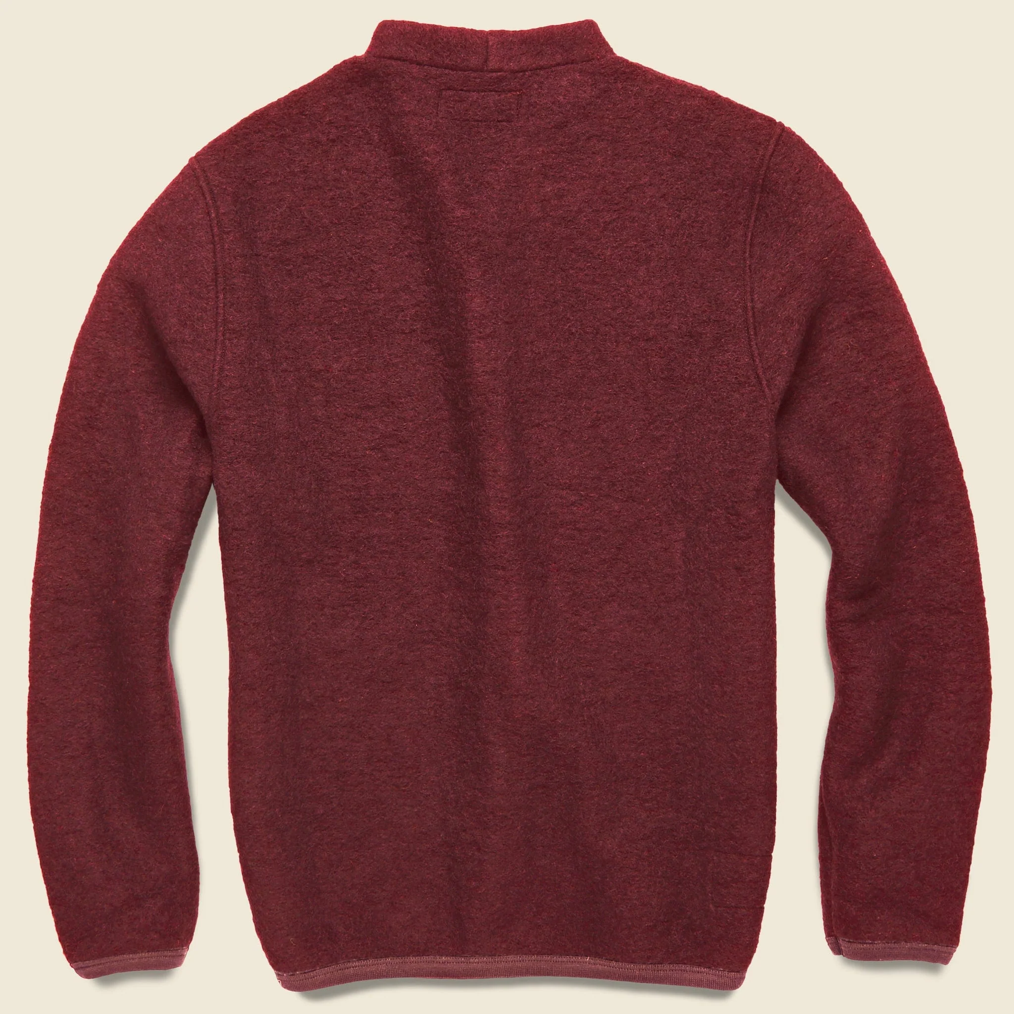 Wool Fleece Cardigan - Berry - Image 2