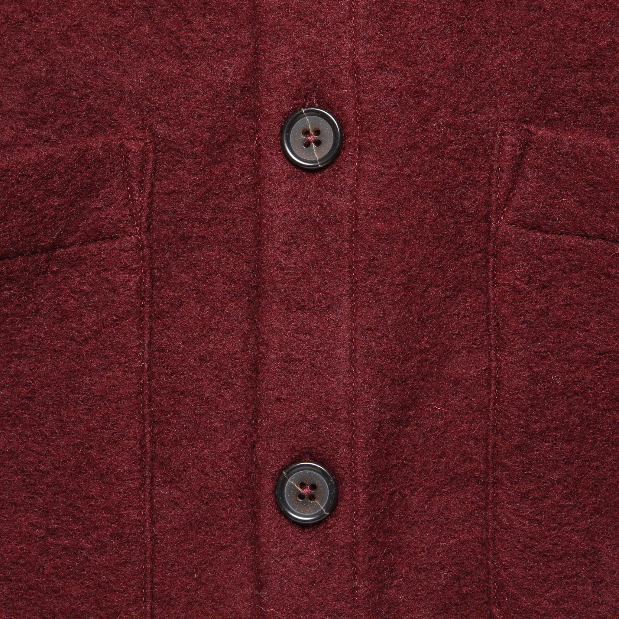 Wool Fleece Cardigan - Berry - Image 3