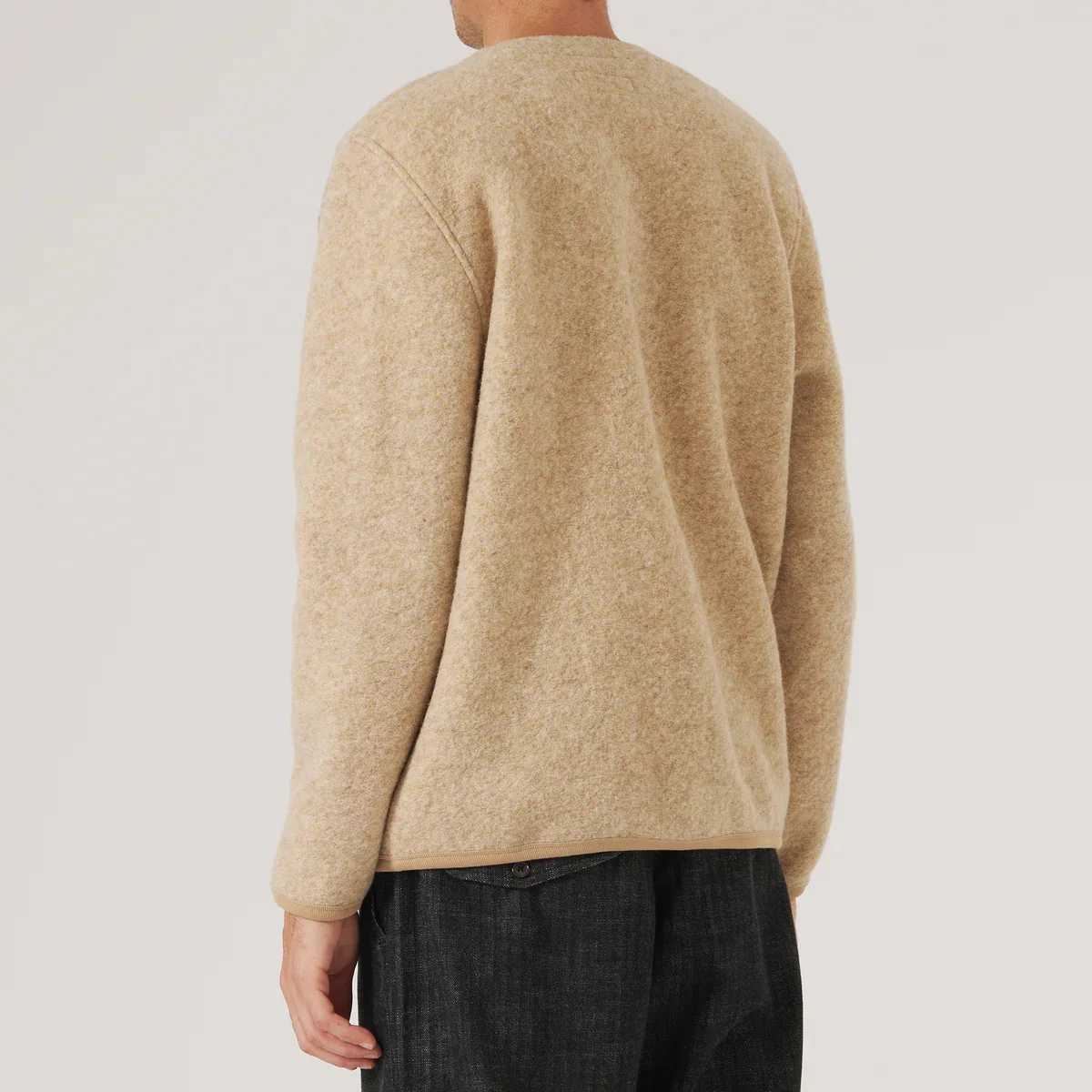 Wool Fleece Cardigan - Fawn - Image 3