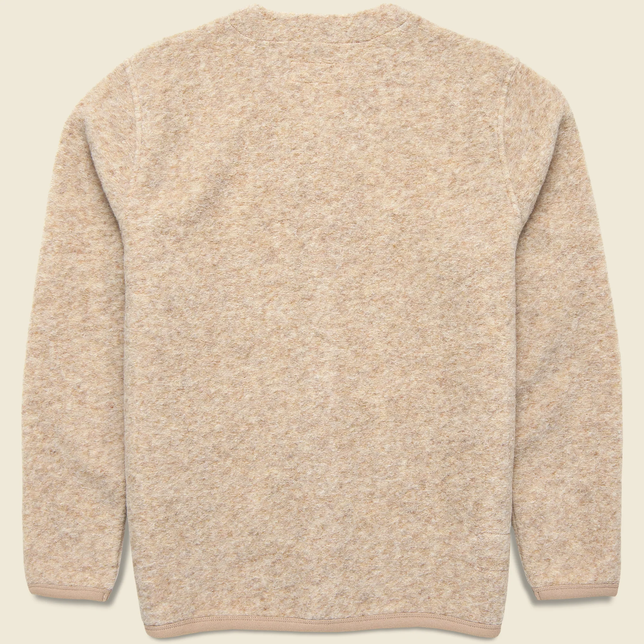 Wool Fleece Cardigan - Fawn - Image 4