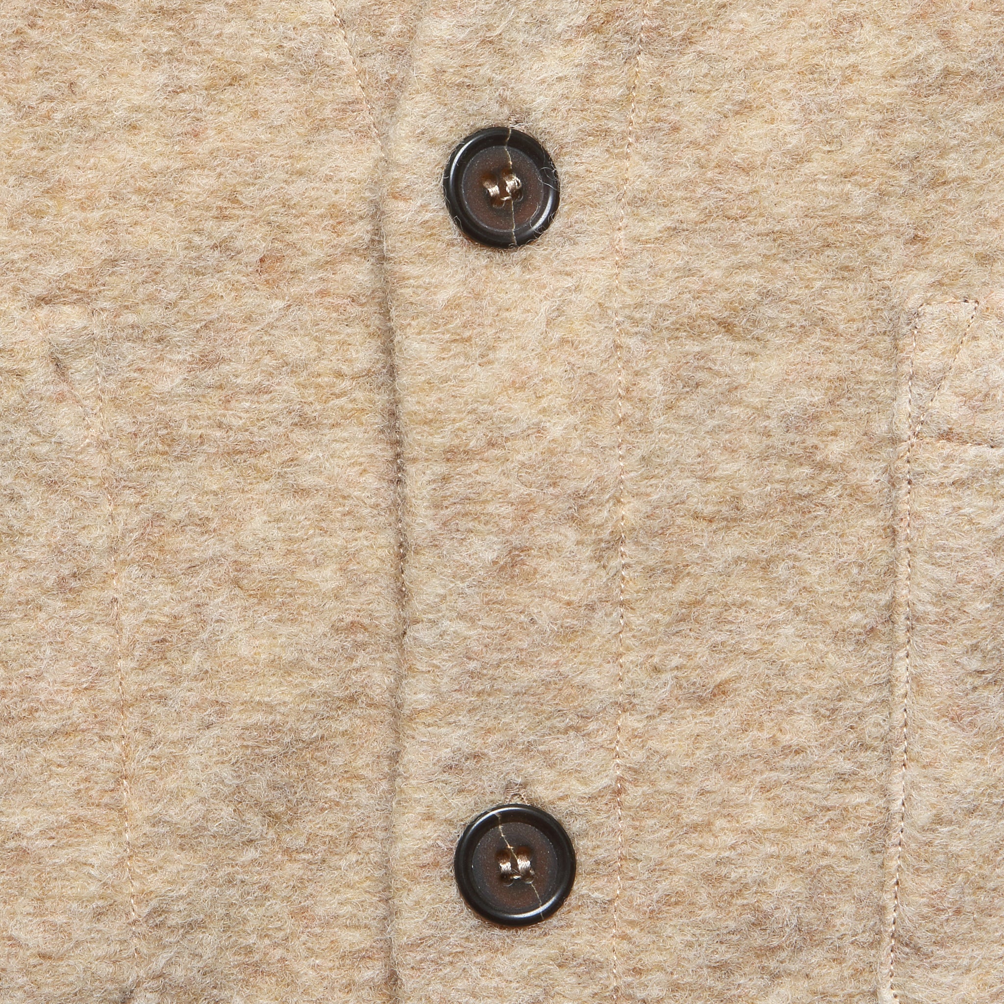 Wool Fleece Cardigan - Fawn - Image 5
