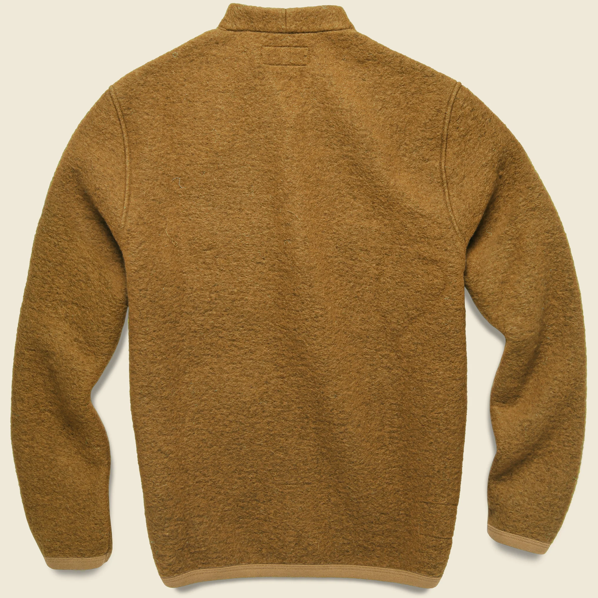 Wool Fleece Cardigan - Mustard - Image 3