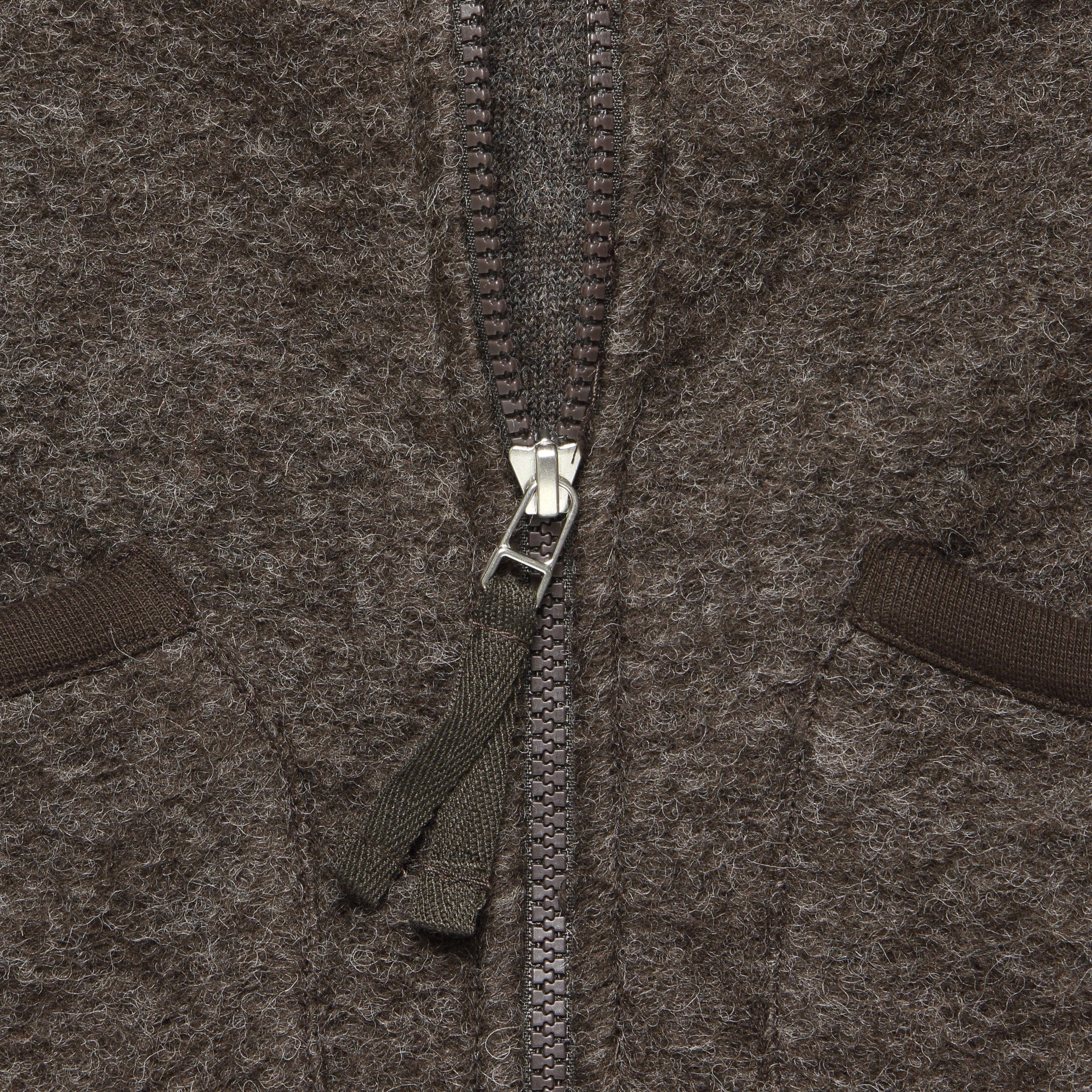 Wool Fleece Zip Waistcoat - Brown - Image 3