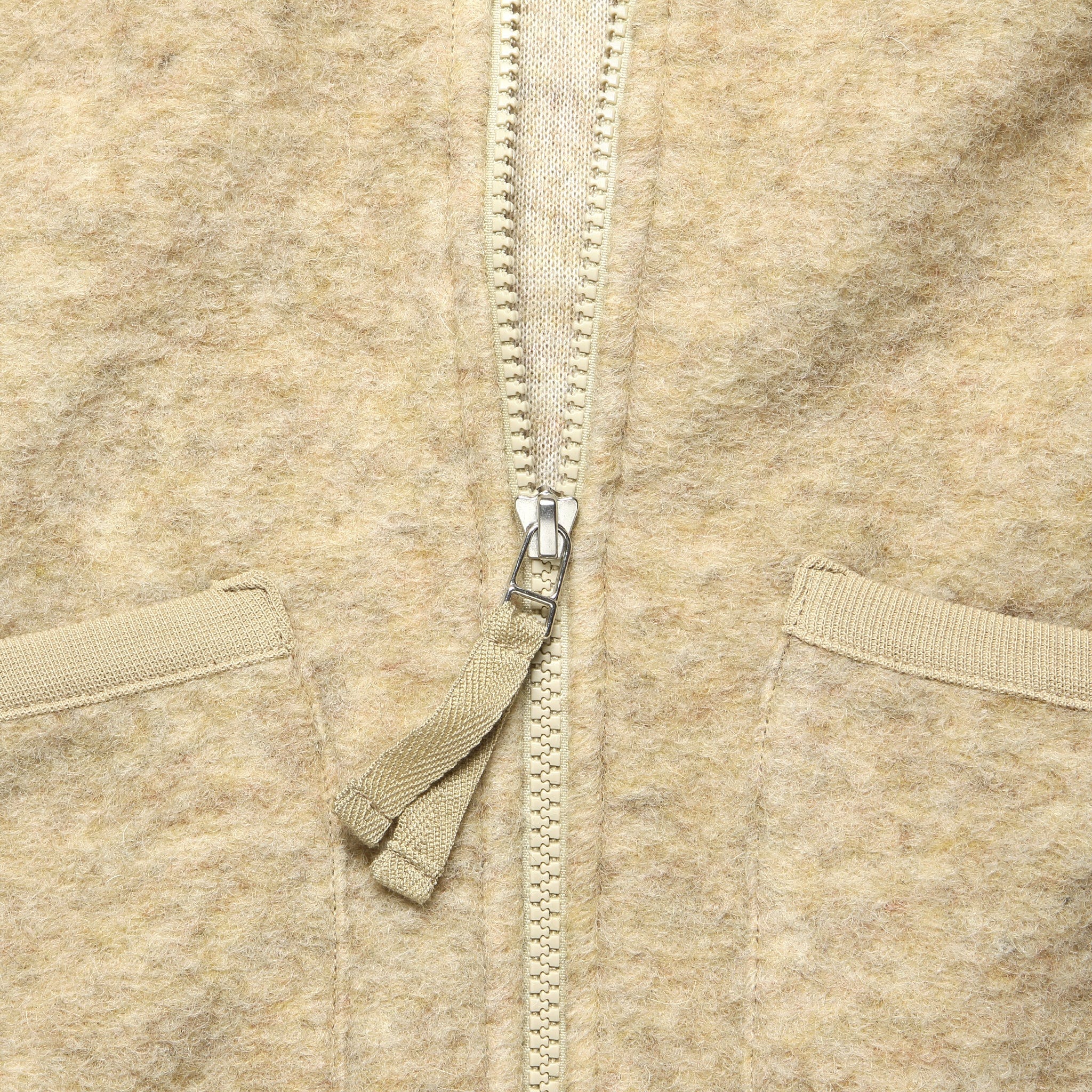 Wool Fleece Zip Waistcoat - Stone - Image 3
