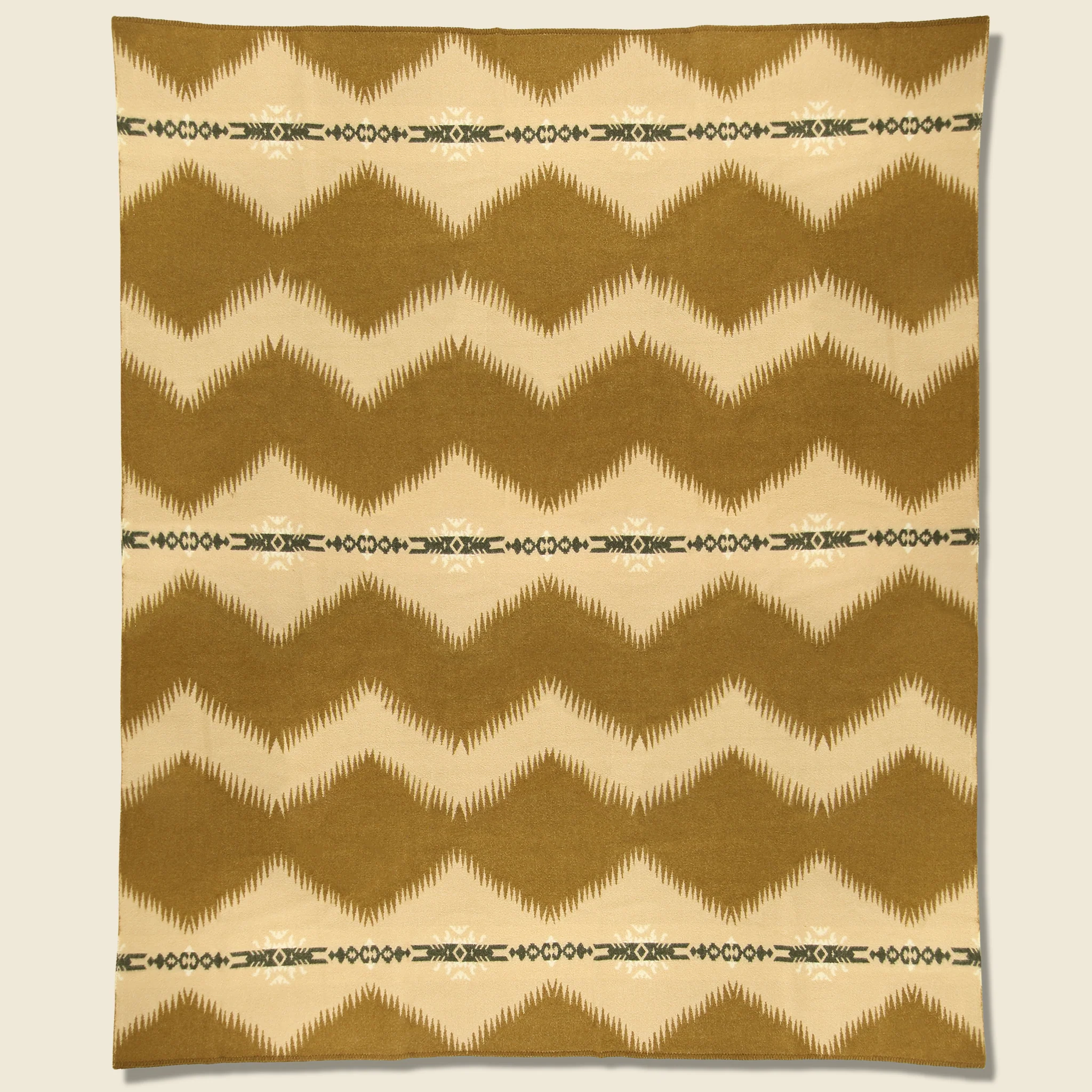 Brown Wool Jacquard Blanket