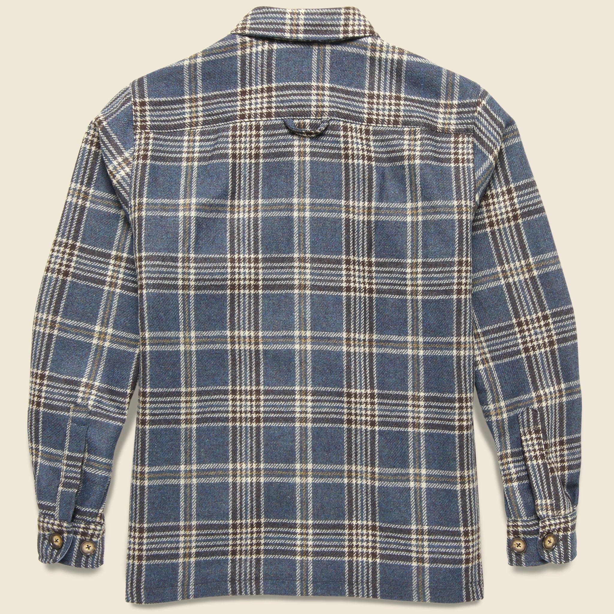 Wool Mesc Overshirt - Blue/Brown Plaid - Image 2