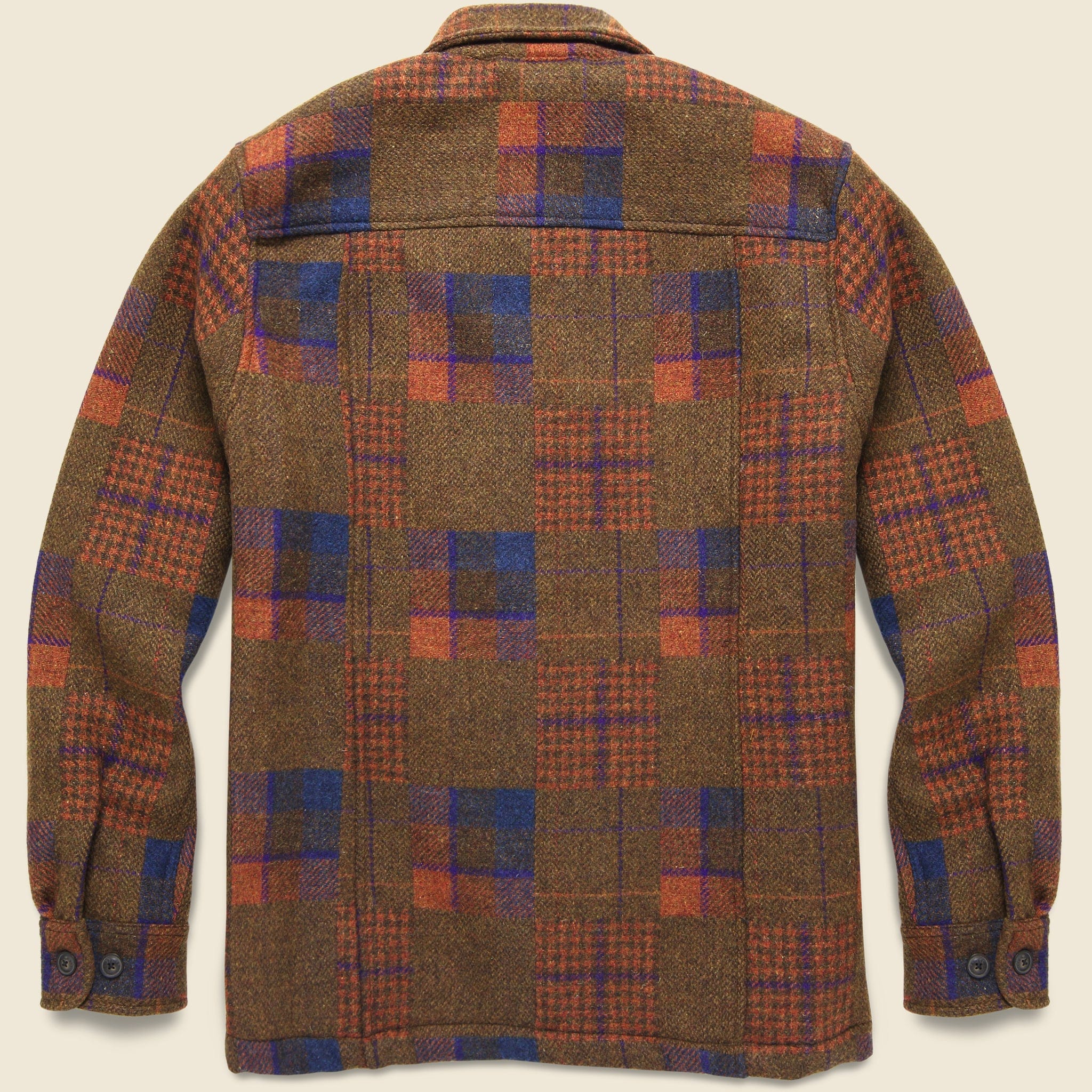 Wool Patchwork Jacket - Brown Multi - Image 2