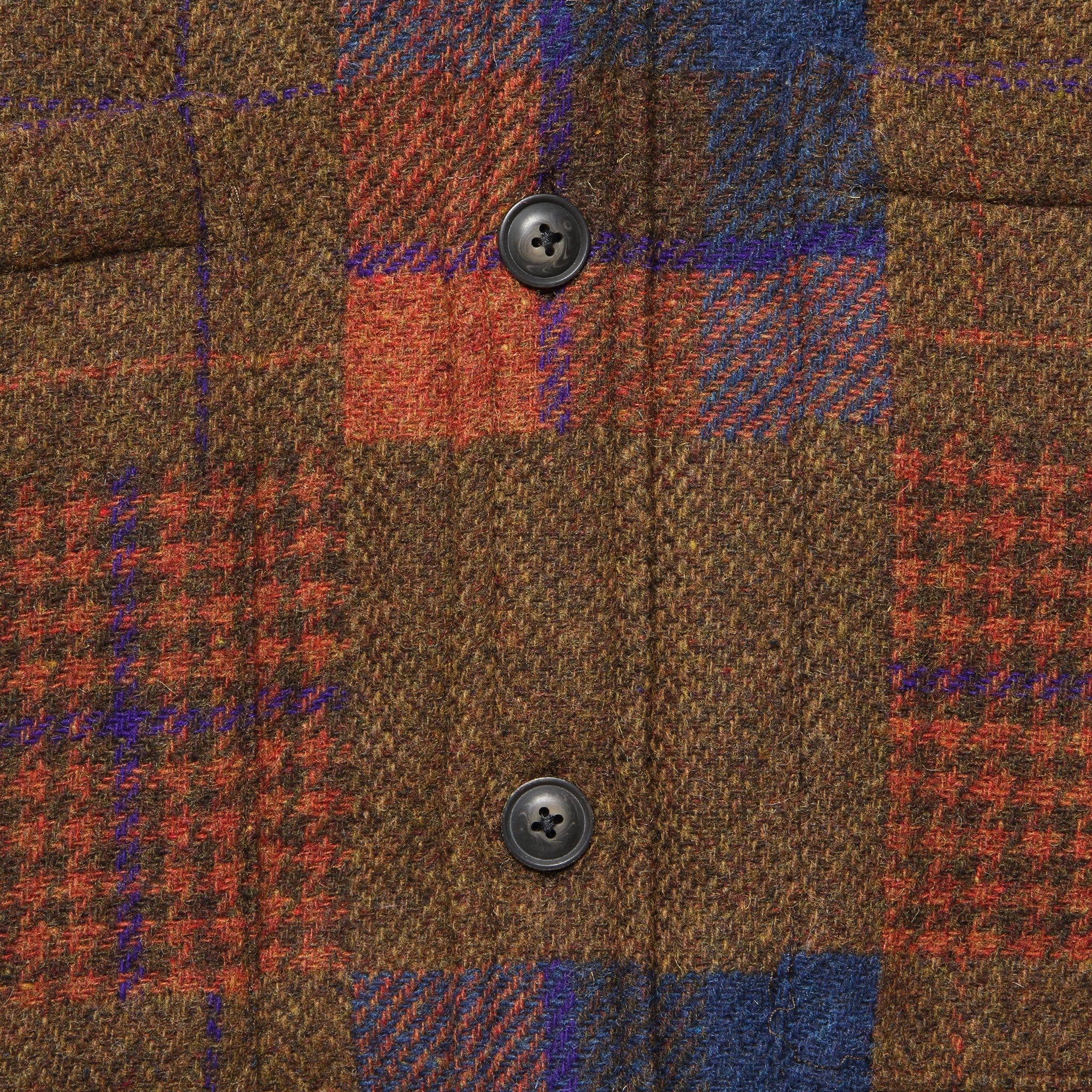 Wool Patchwork Jacket - Brown Multi - Image 3