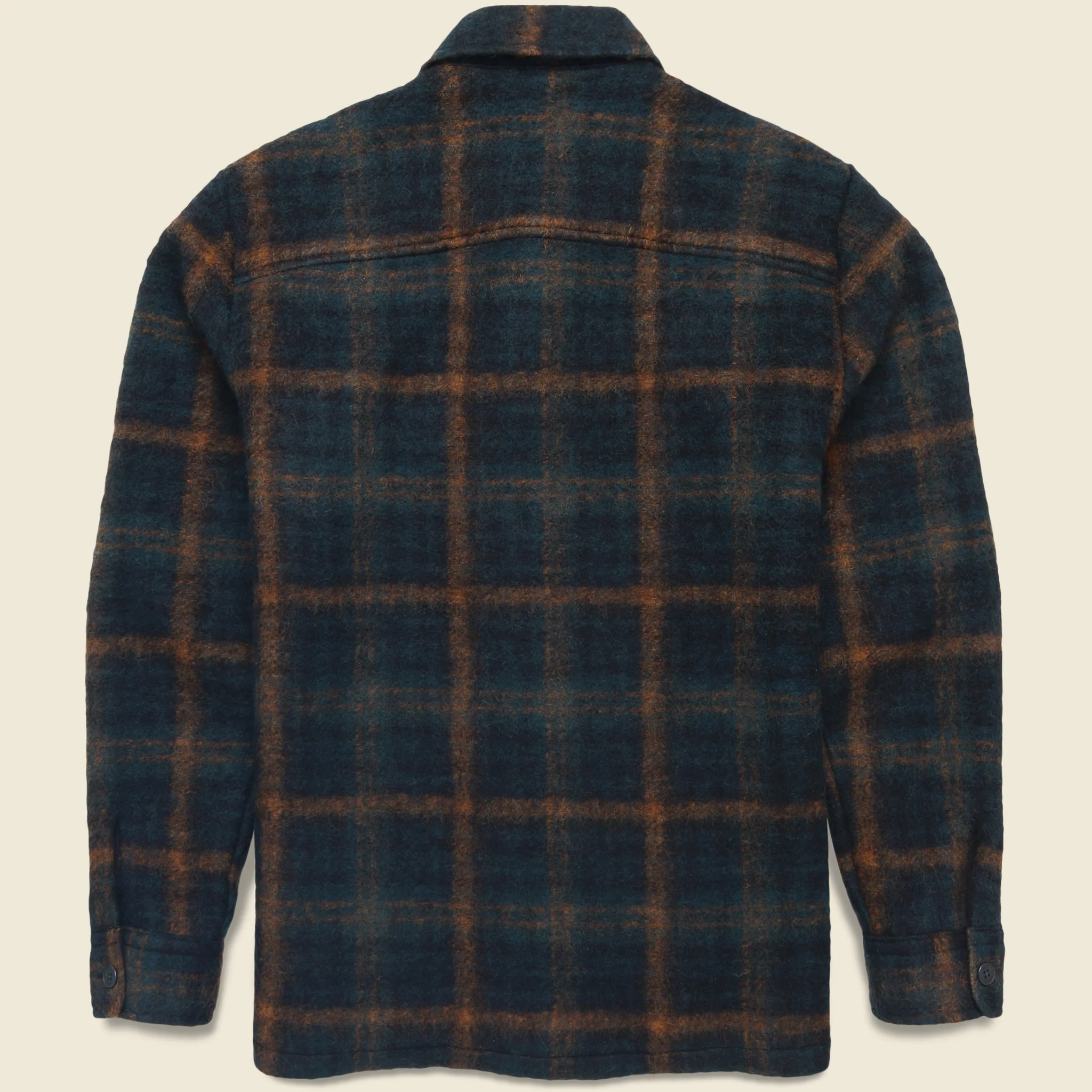 Wool Whiting Overshirt - Drawn Check - Image 3