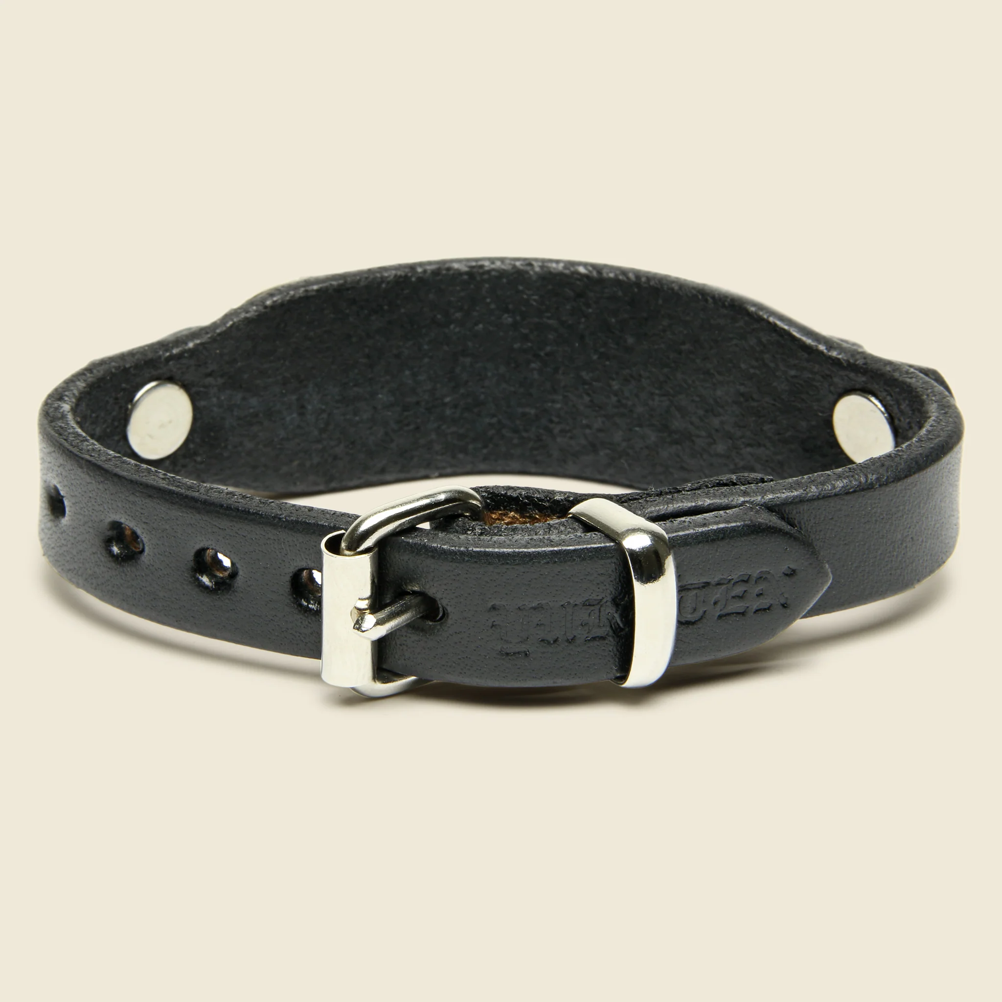 Bit Leather Bracelet - Black - Image 2