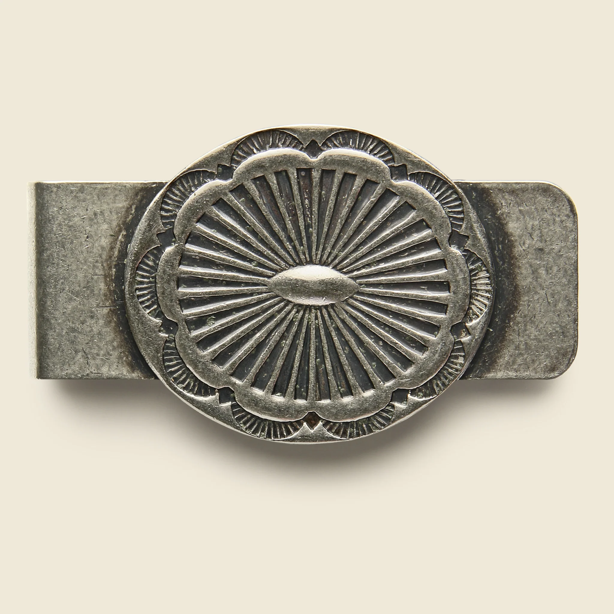 Concho Money Clip - Nickel Silver