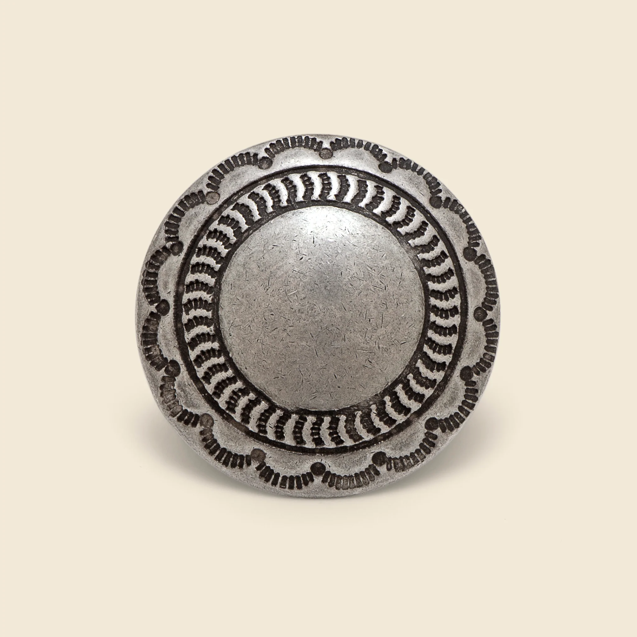 Concho Pin Round Smooth Center - Nickel Silver
