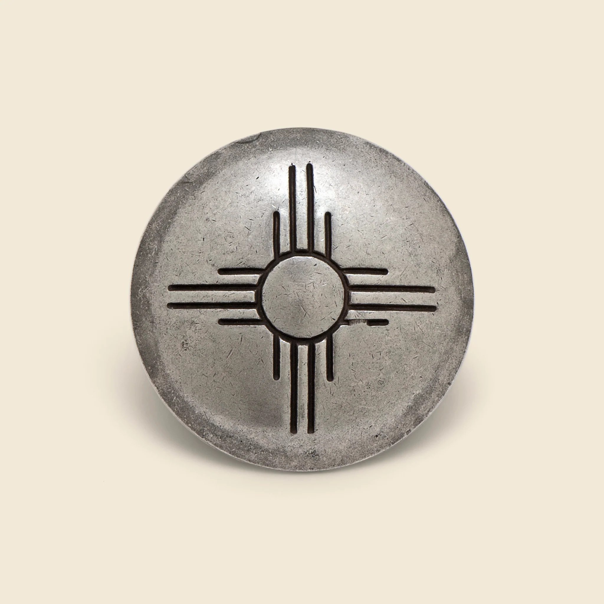 Concho Pin Round Zia - Nickel Silver