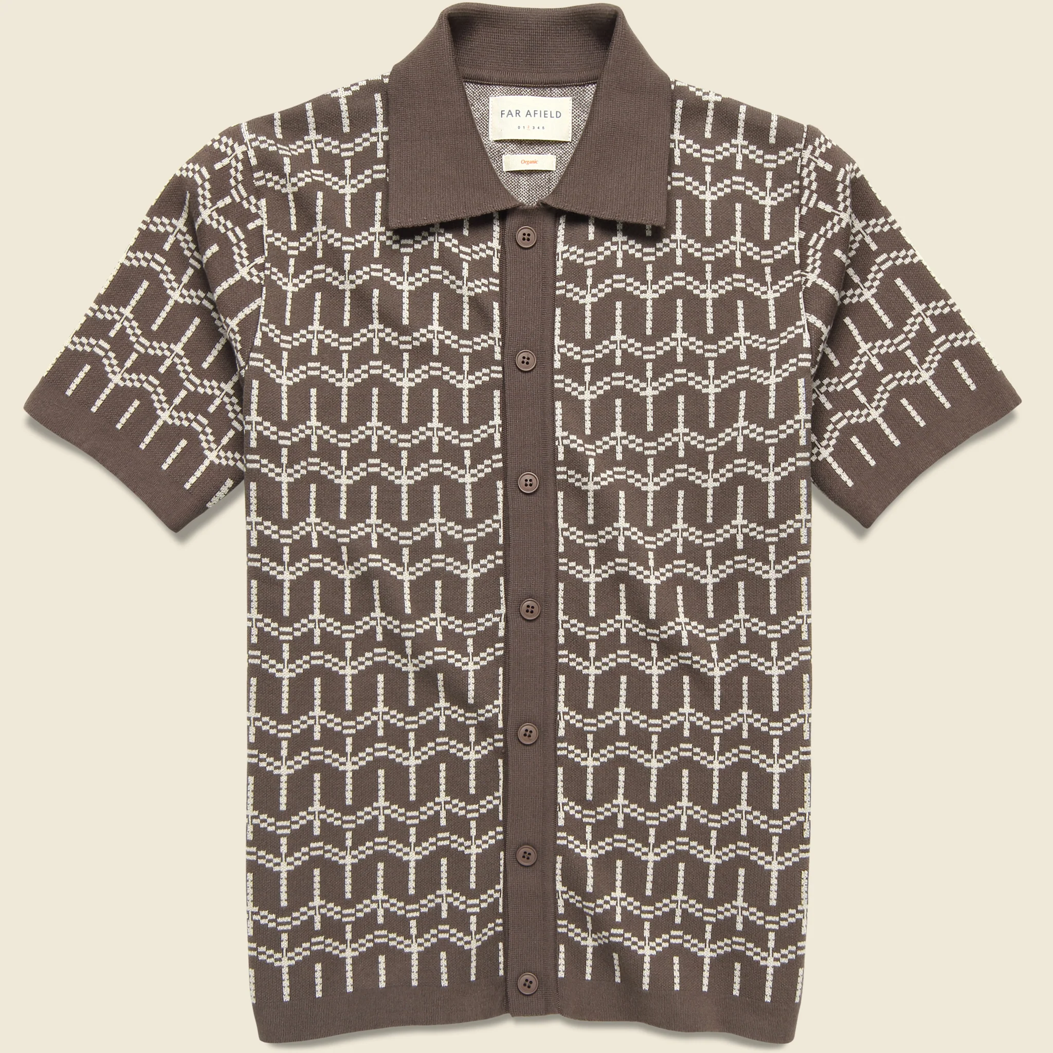 Zig Cardigan - Palm Tree Brown