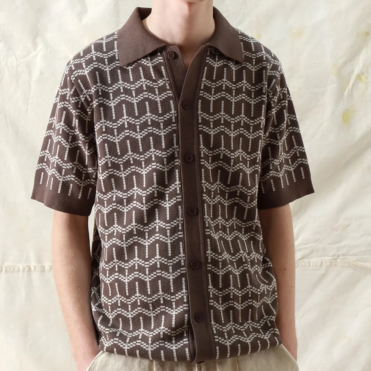 Zig Cardigan - Palm Tree Brown - Image 2