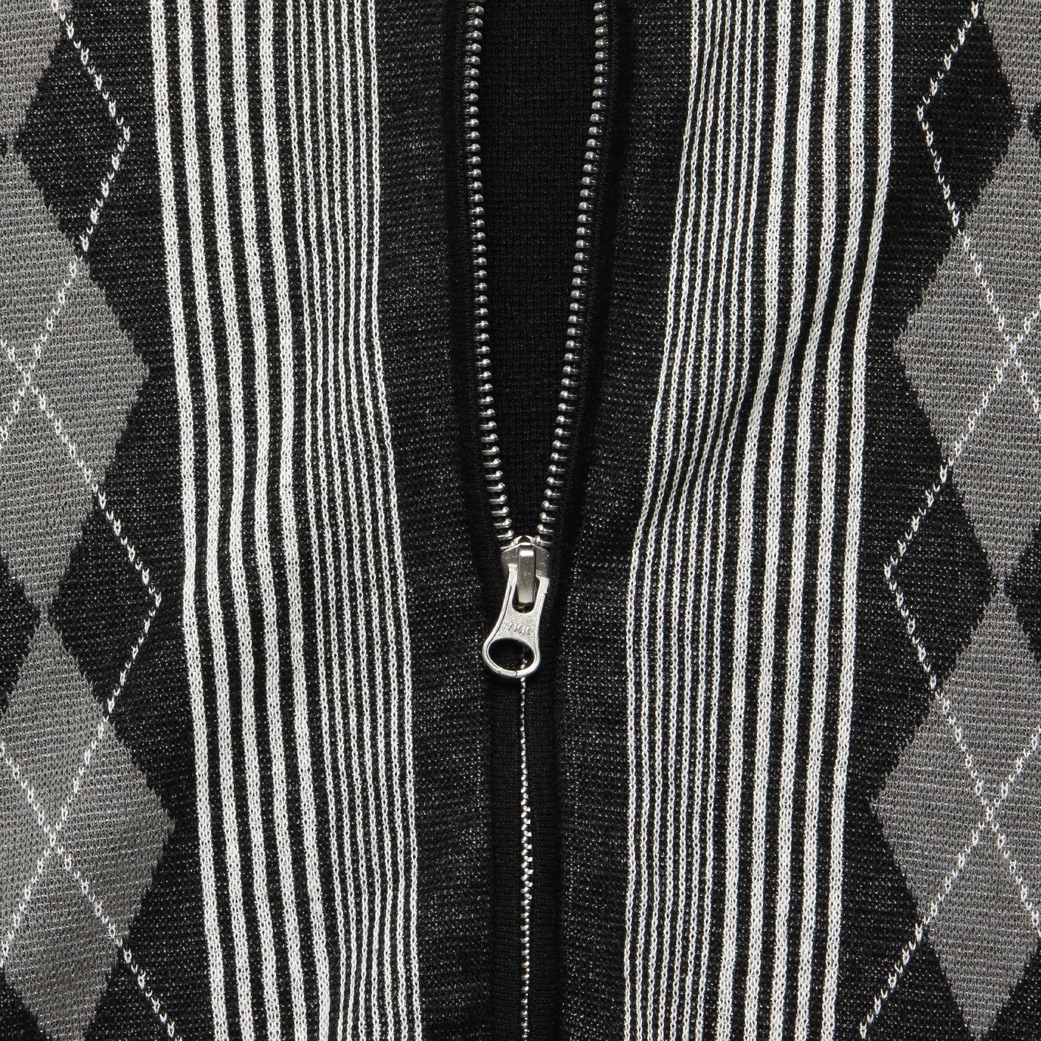 Zip Knit Polo - Black/White - Image 3