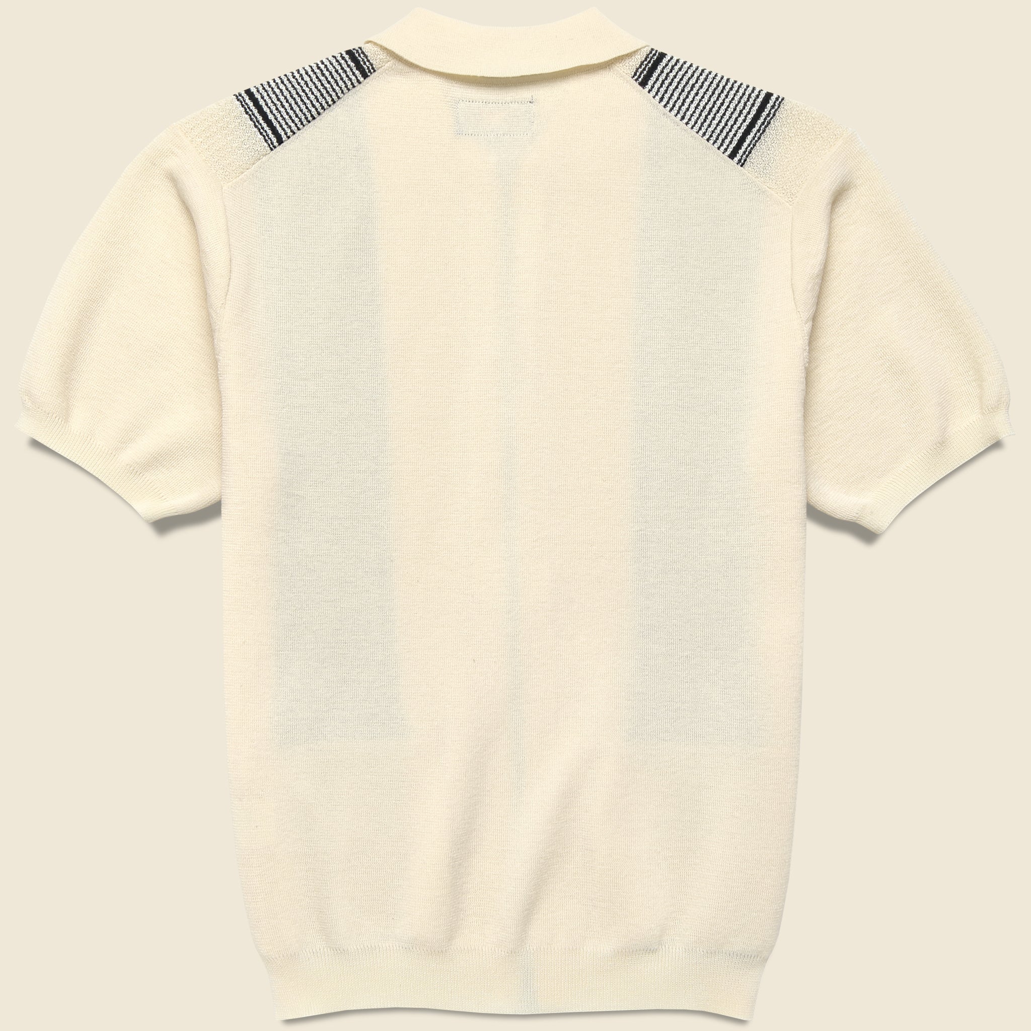 Zip Knit Polo - Off White - Image 2