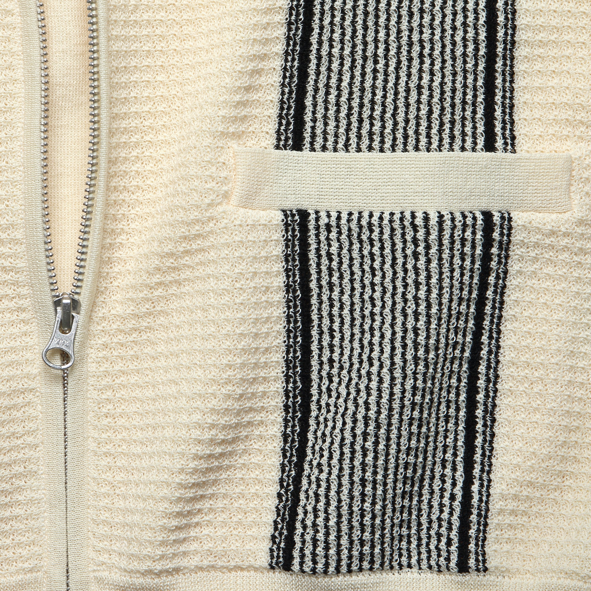 Zip Knit Polo - Off White - Image 3