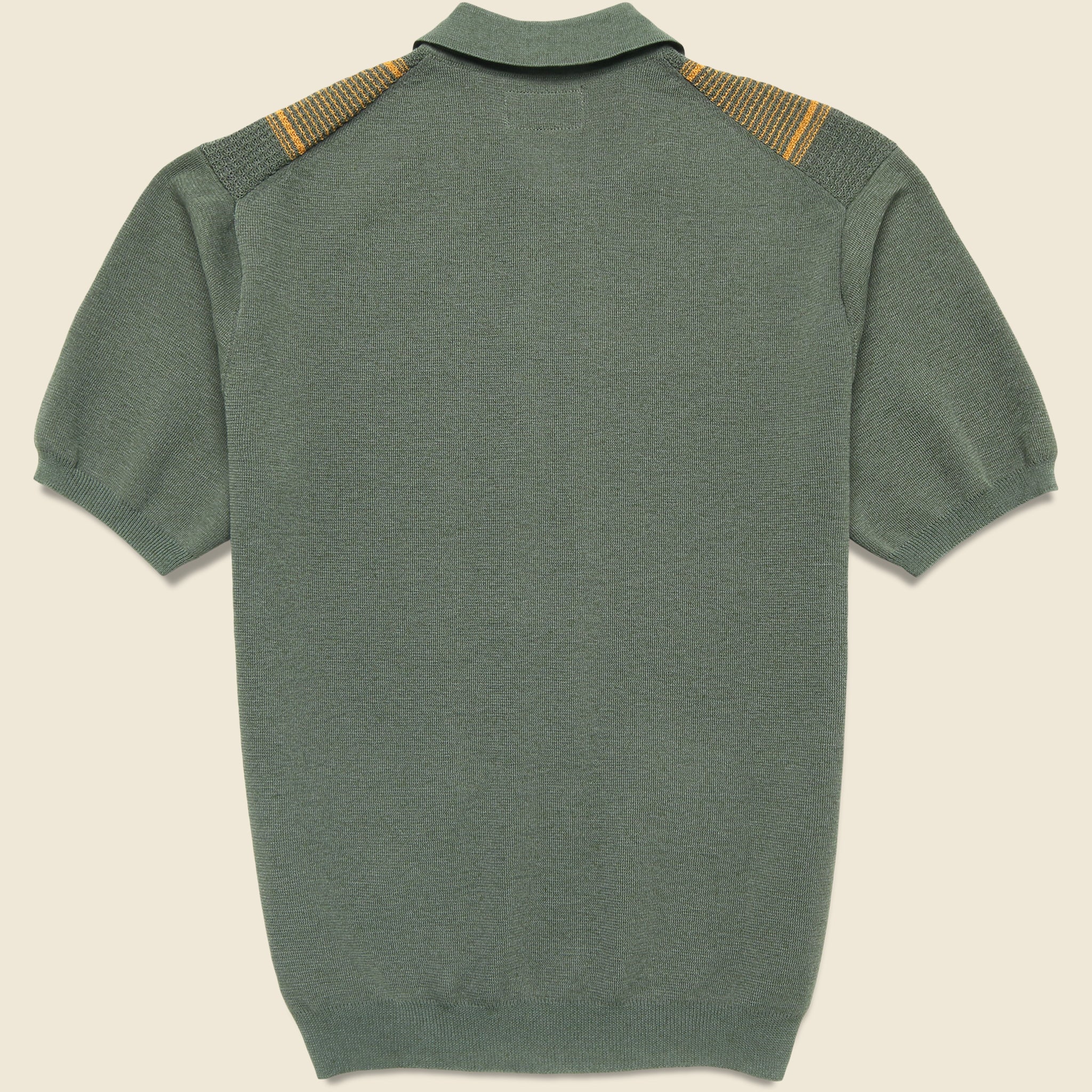 Zip Knit Polo - Olive - Image 2