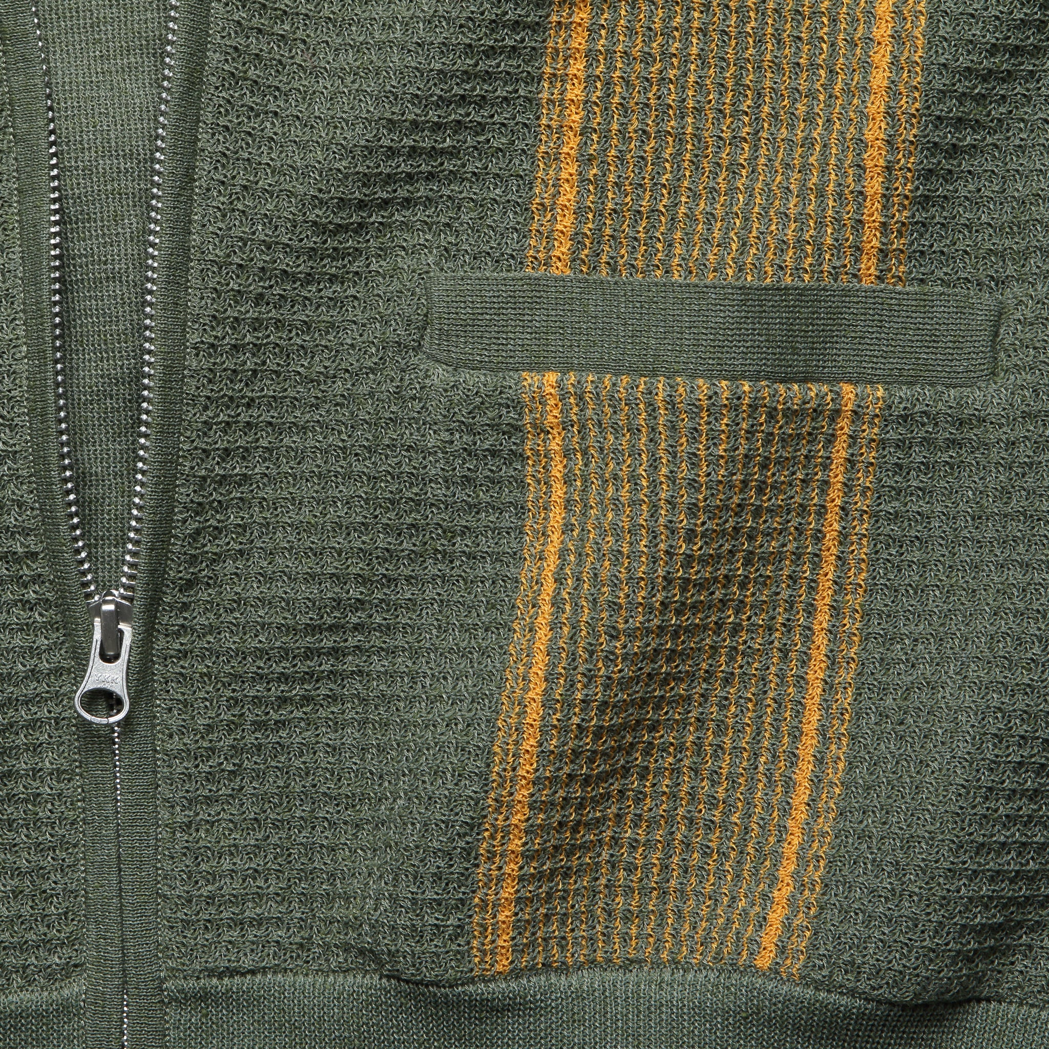 Zip Knit Polo - Olive - Image 3